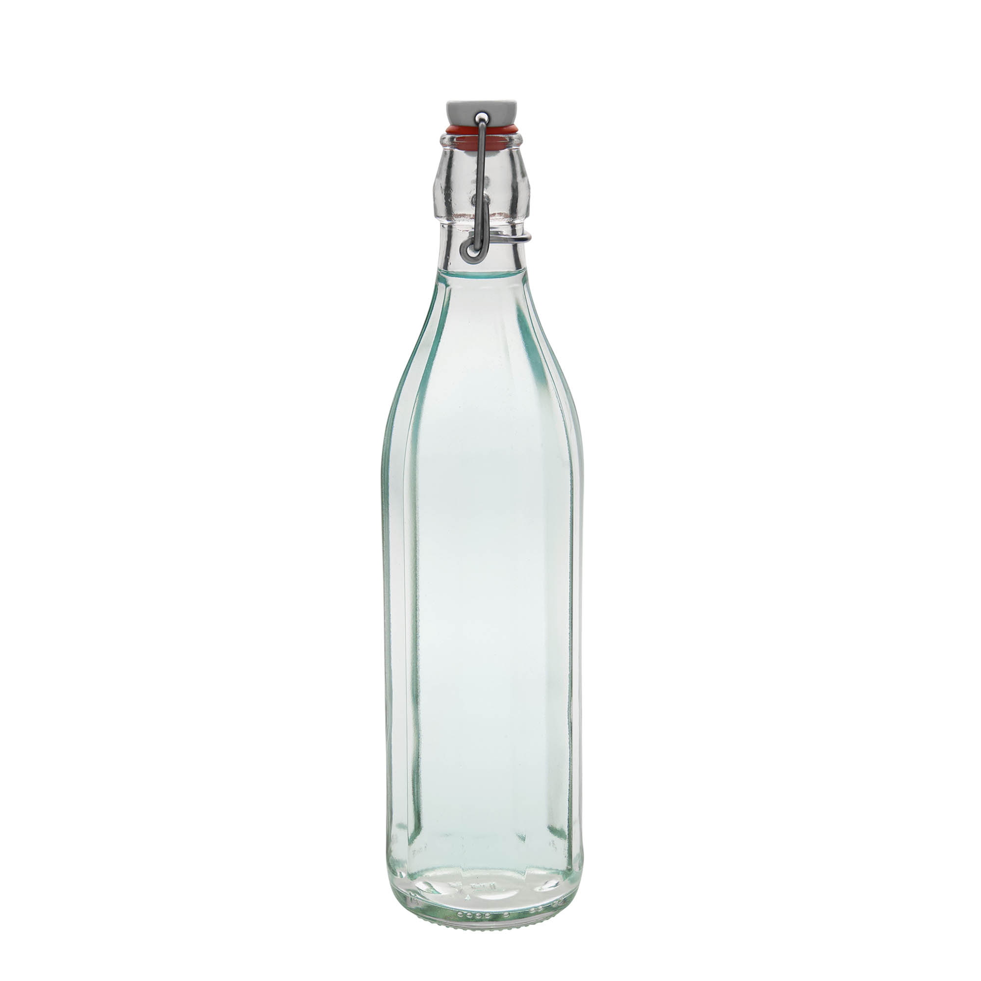 Bouteille en verre 750 ml « Bravo », décagonale, ouverture : fermeture à bascule