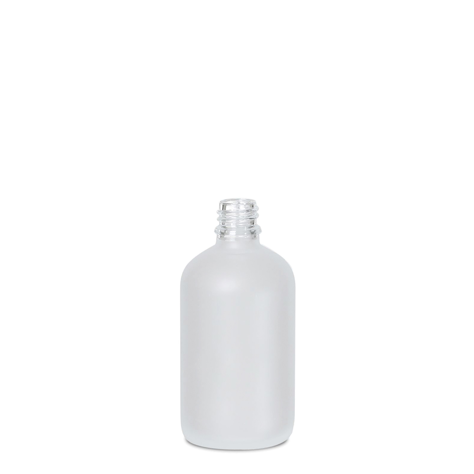 Flacon médical 100 ml, verre, givré, goulot : DIN 18 Flacon médical 100 ml, verre, givré, goulot : DIN 18