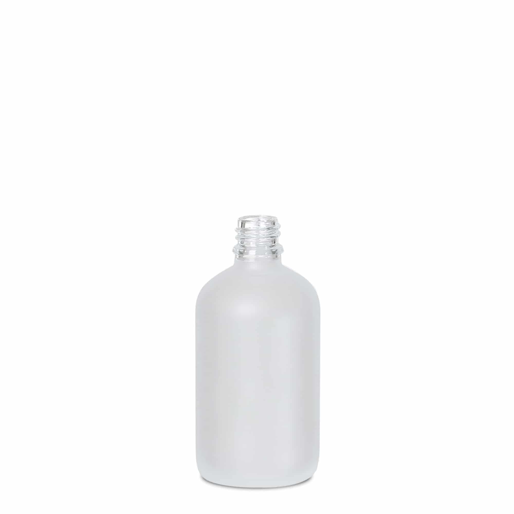 Flacon médical 100 ml, verre, givré, ouverture : DIN 18