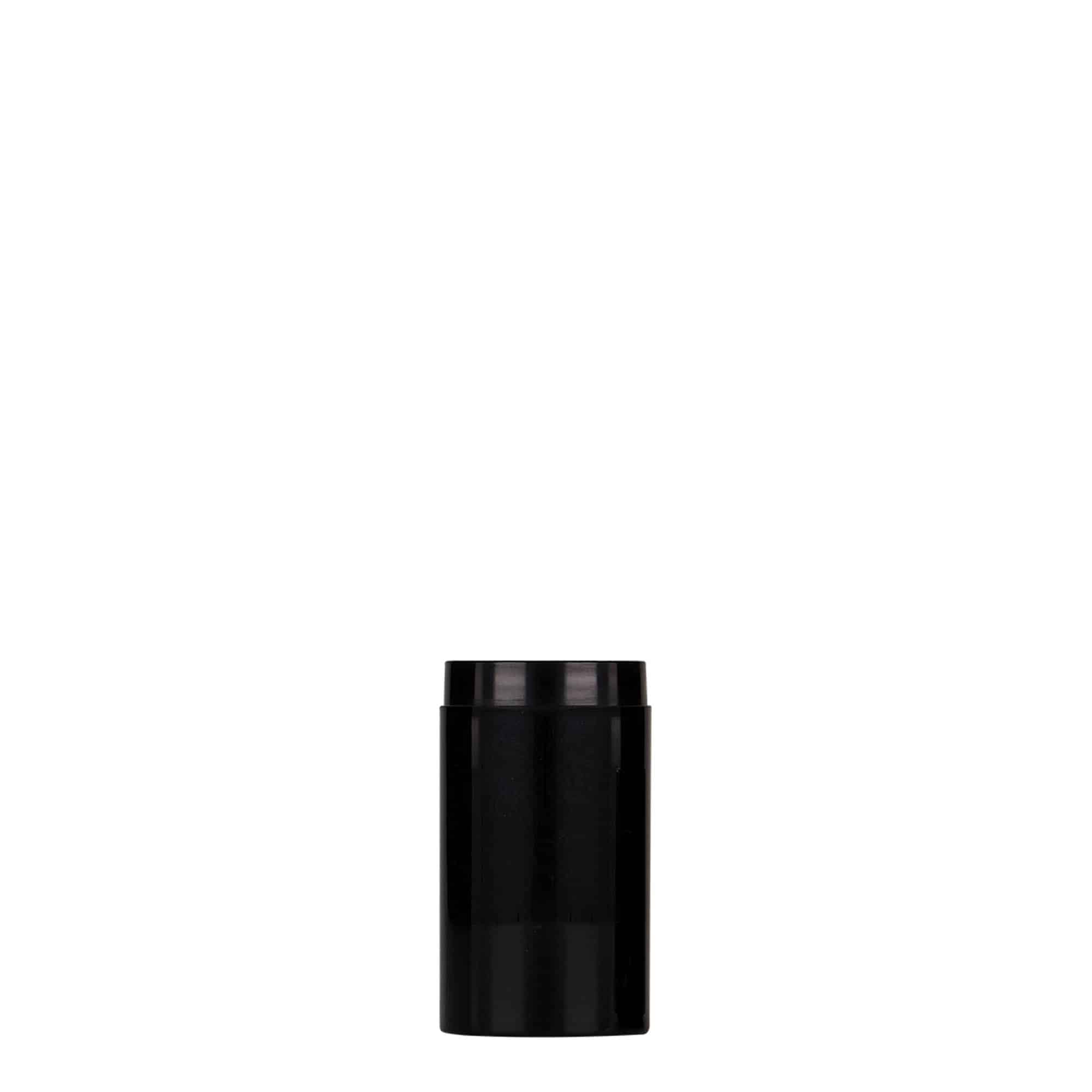 Flacon airless 15 ml 'Micro', plastique PP, noir