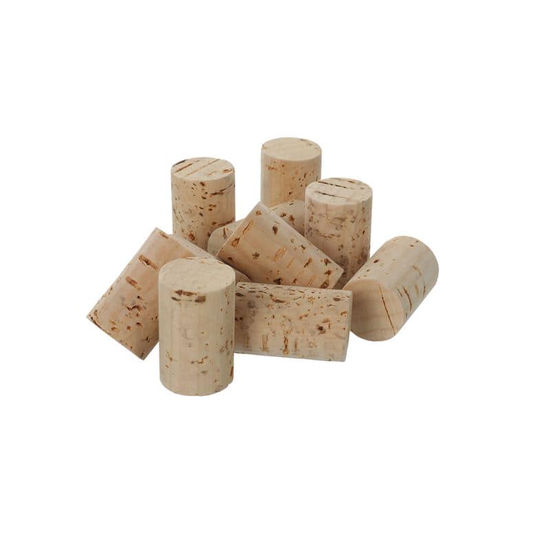 Bouchon de vin 24 mm, liège naturel, beige, pour col : liège