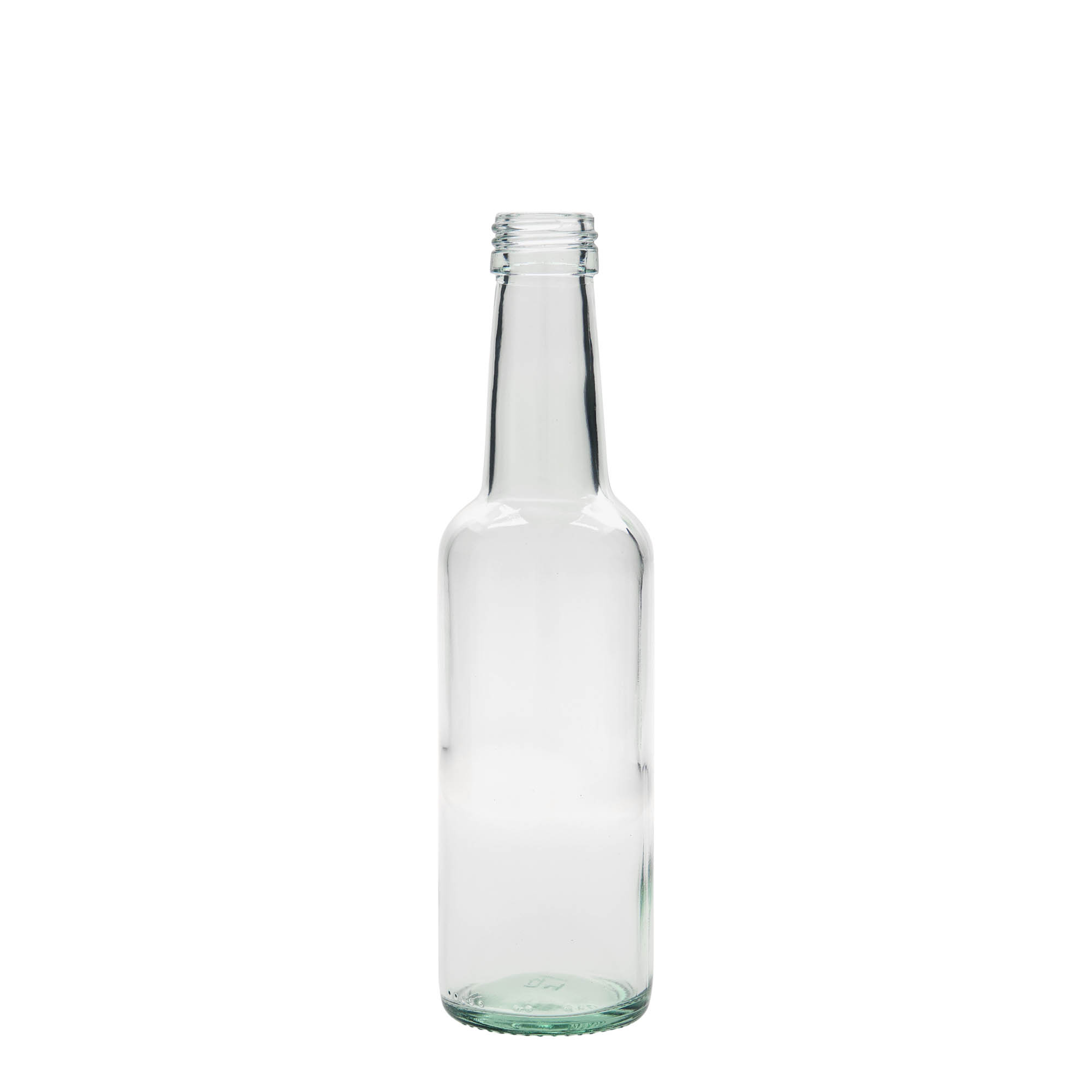 Bouteille en verre 250 ml à col droit, ouverture : PP 28 Bouteille en verre 250 ml à col droit, ouverture : PP 28