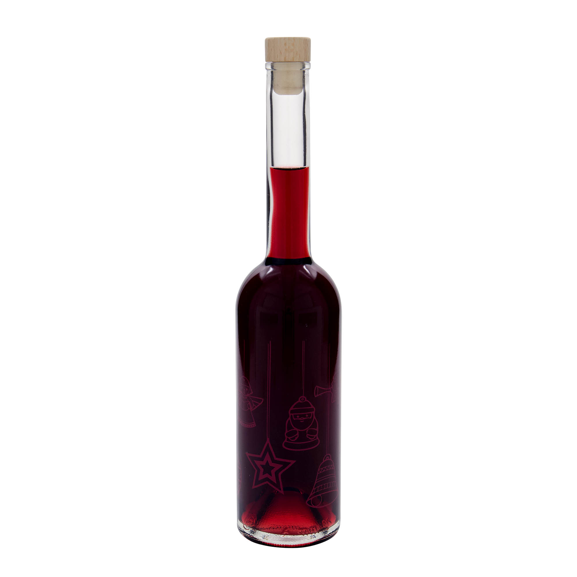 Bouteille en verre 500 ml 'Opera', motif : étoiles, ouverture : bouchon en liège Bouteille en verre 500 ml 'Opera', motif : étoiles, ouverture : bouchon en liège