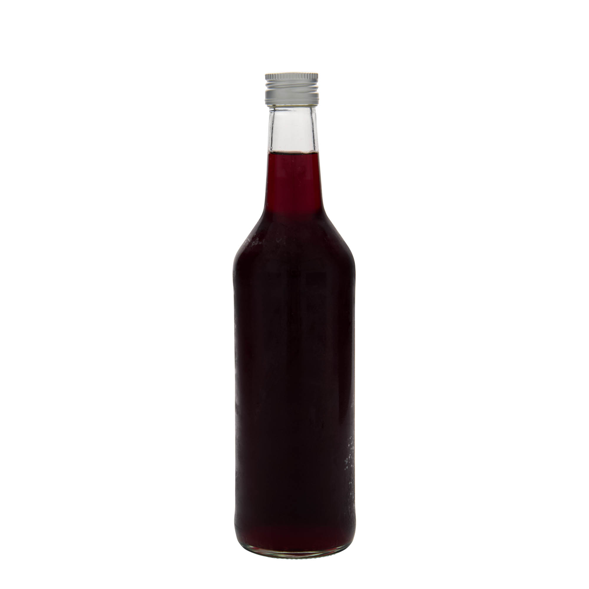 Bouteille en verre 500 ml à col droit, ouverture : PP 28 Bouteille en verre 500 ml à col droit, ouverture : PP 28