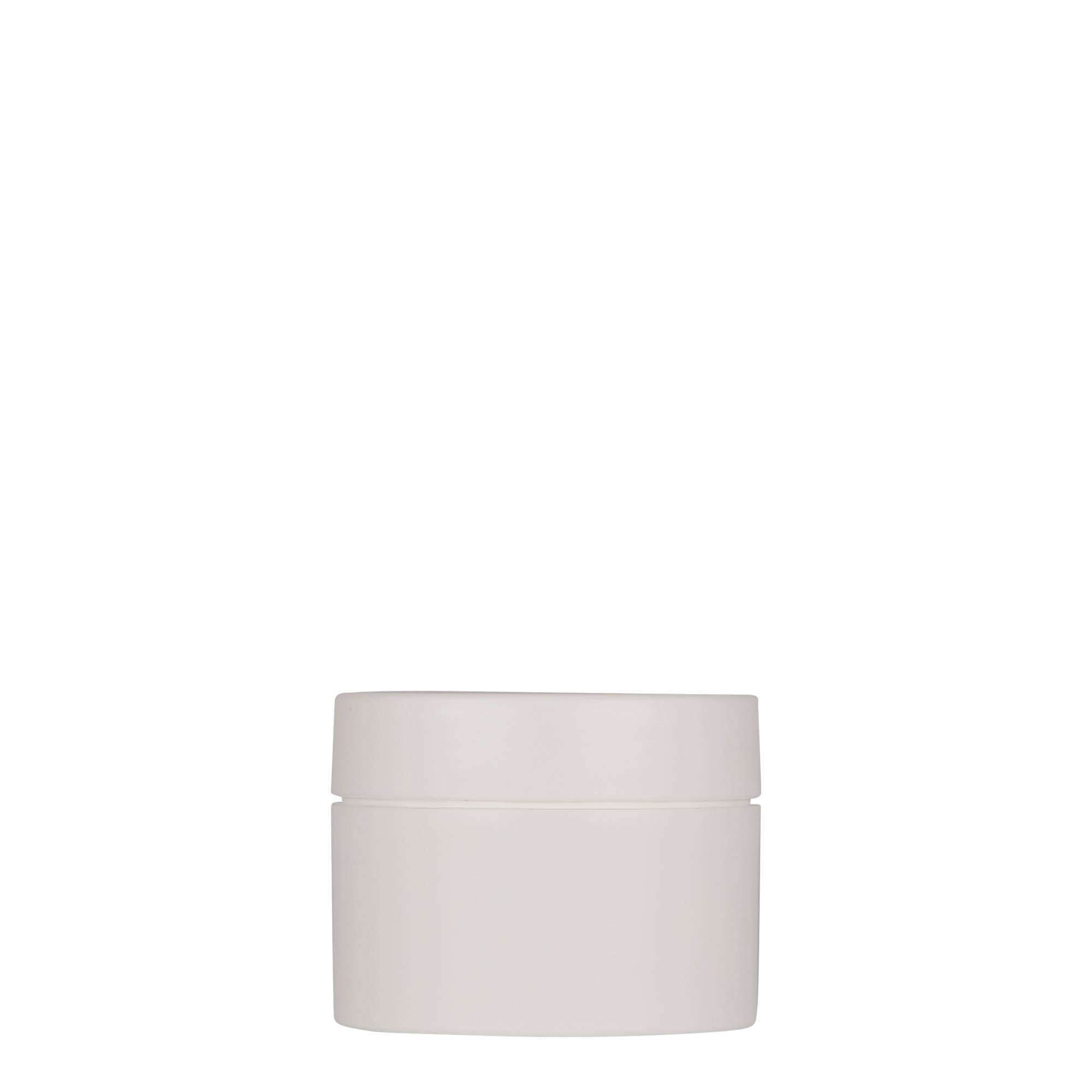 50 ml boîte en plastique « Antonella », PP, blanc, ouverture : bouchon à vis
