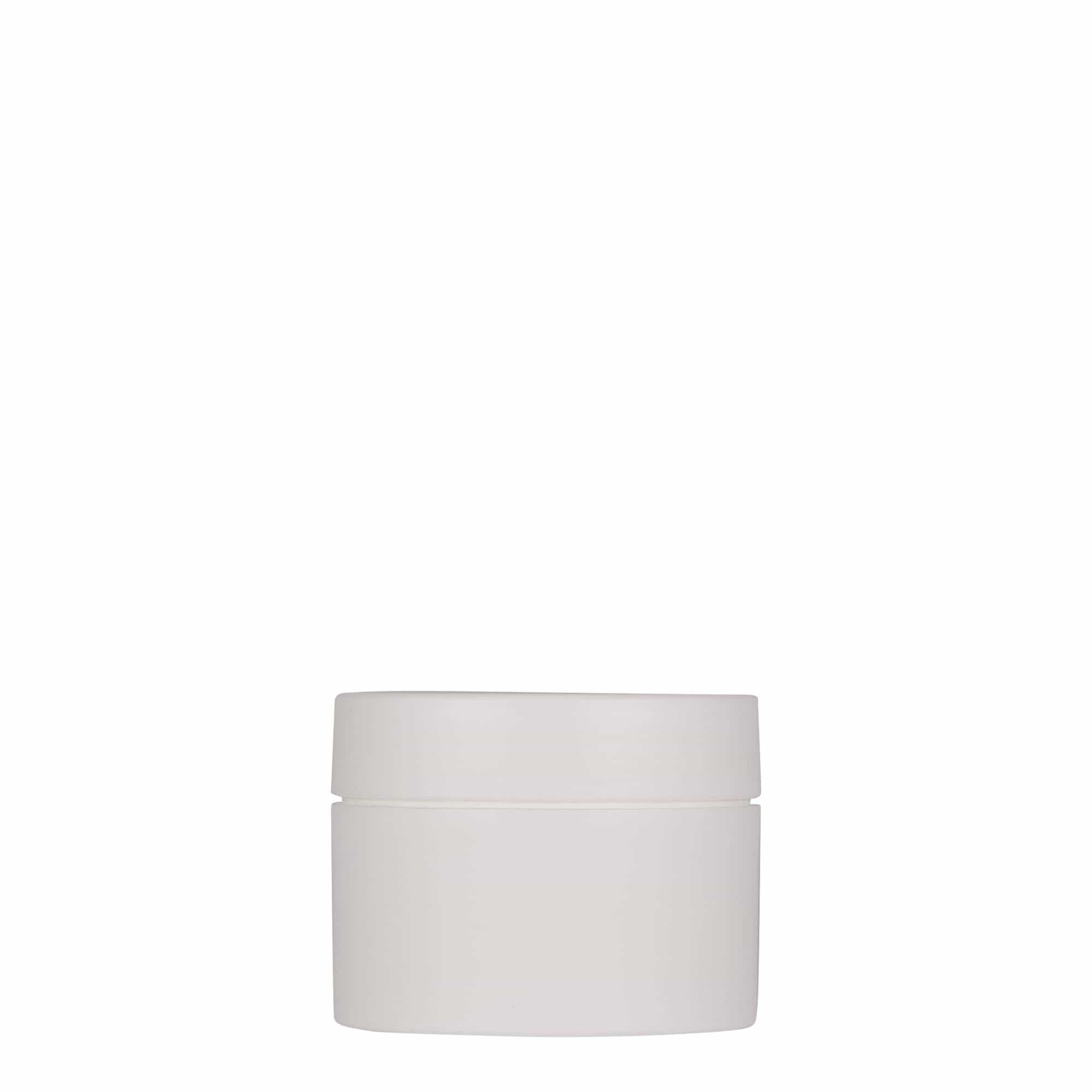 50 ml boîte en plastique « Antonella », PP, blanc, ouverture : bouchon à vis