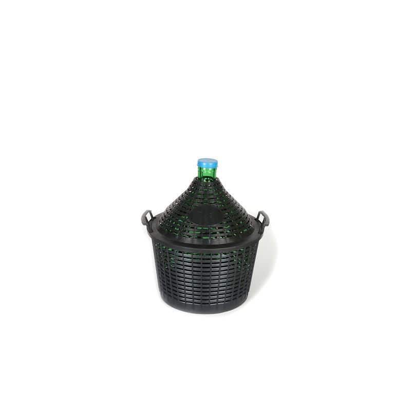 Dame-jeanne 15 l à col étroit, verre, verte, bouchage: couvercle cloche Dame-jeanne 15 l à col étroit, verre, verte, bouchage: couvercle cloche