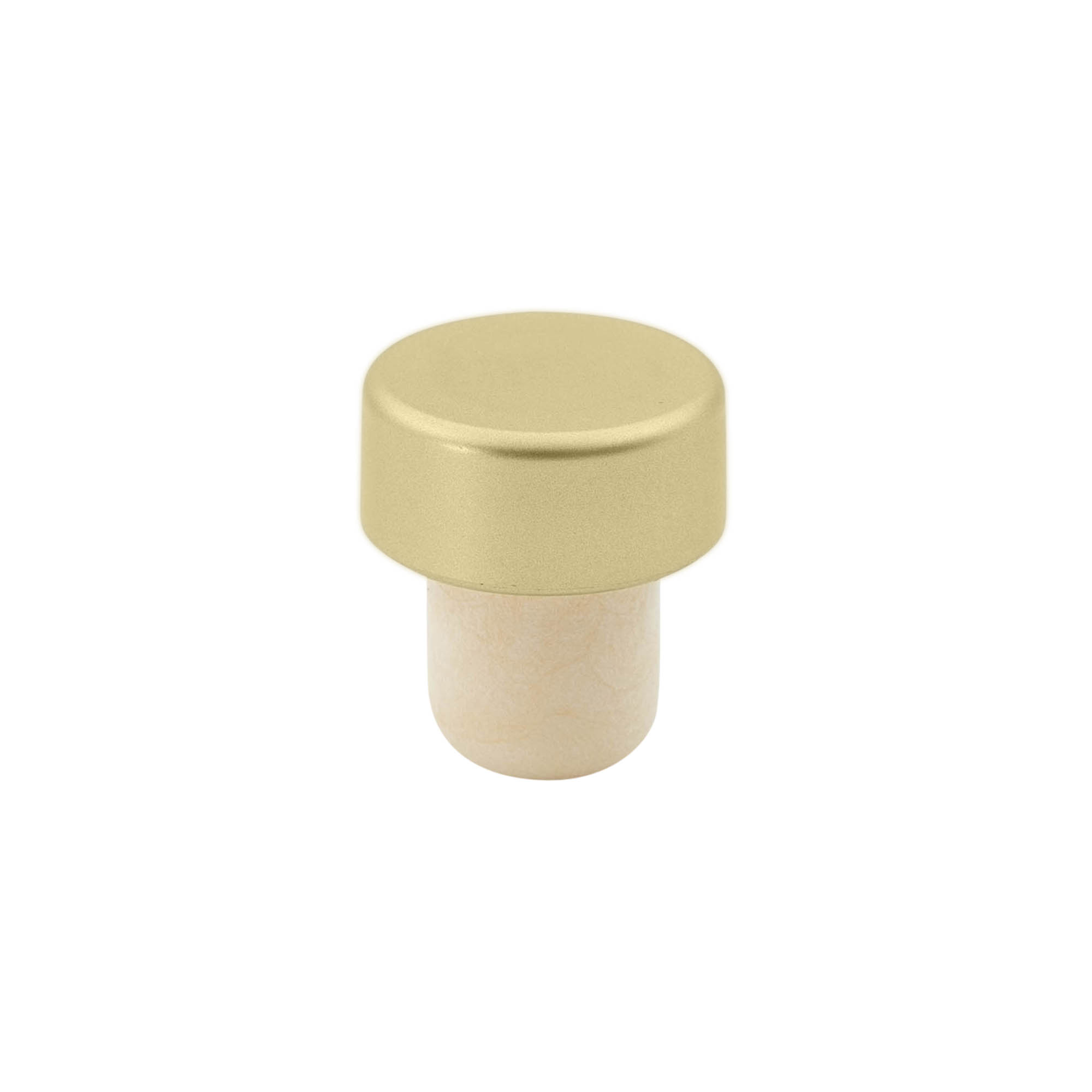 Bouchon à prise 19 mm, plastique, doré, pour embouchure : liège Bouchon à prise 19 mm, plastique, doré, pour embouchure : liège