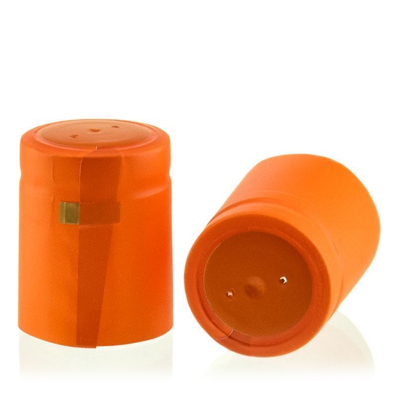 Capsule thermorétractable 32x41, plastique PVC, orange Capsule thermorétractable 32x41, plastique PVC, orange