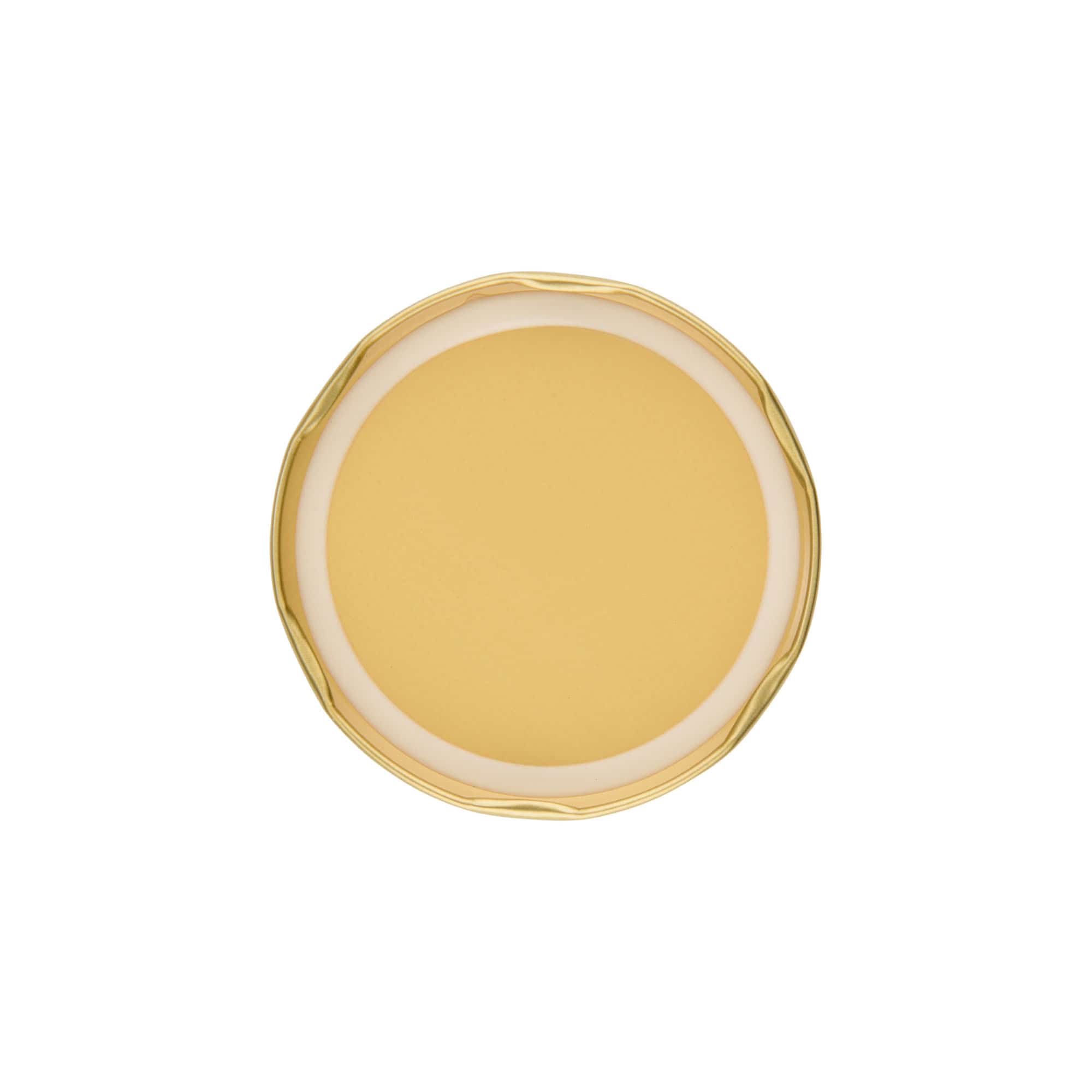 Bouchon à vis, tôle blanche, doré, pour ouverture : TO 82