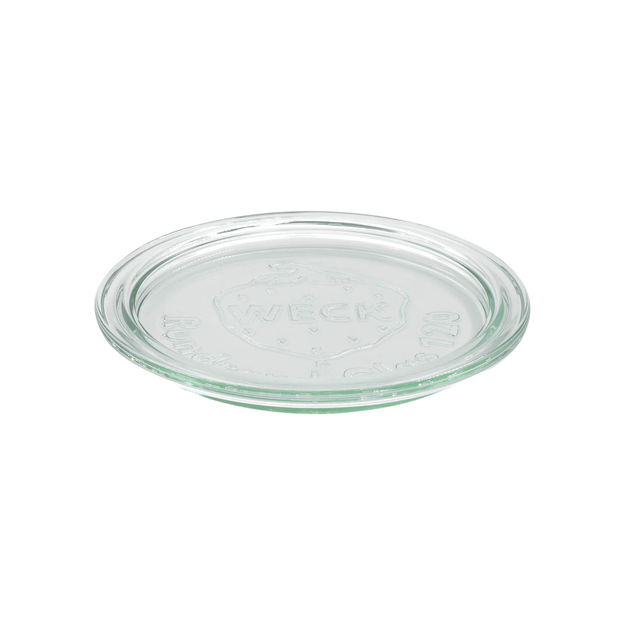 Couvercle en verre WECK à bord rond, pour ouverture : RR120 Couvercle en verre WECK à bord rond, pour ouverture : RR120