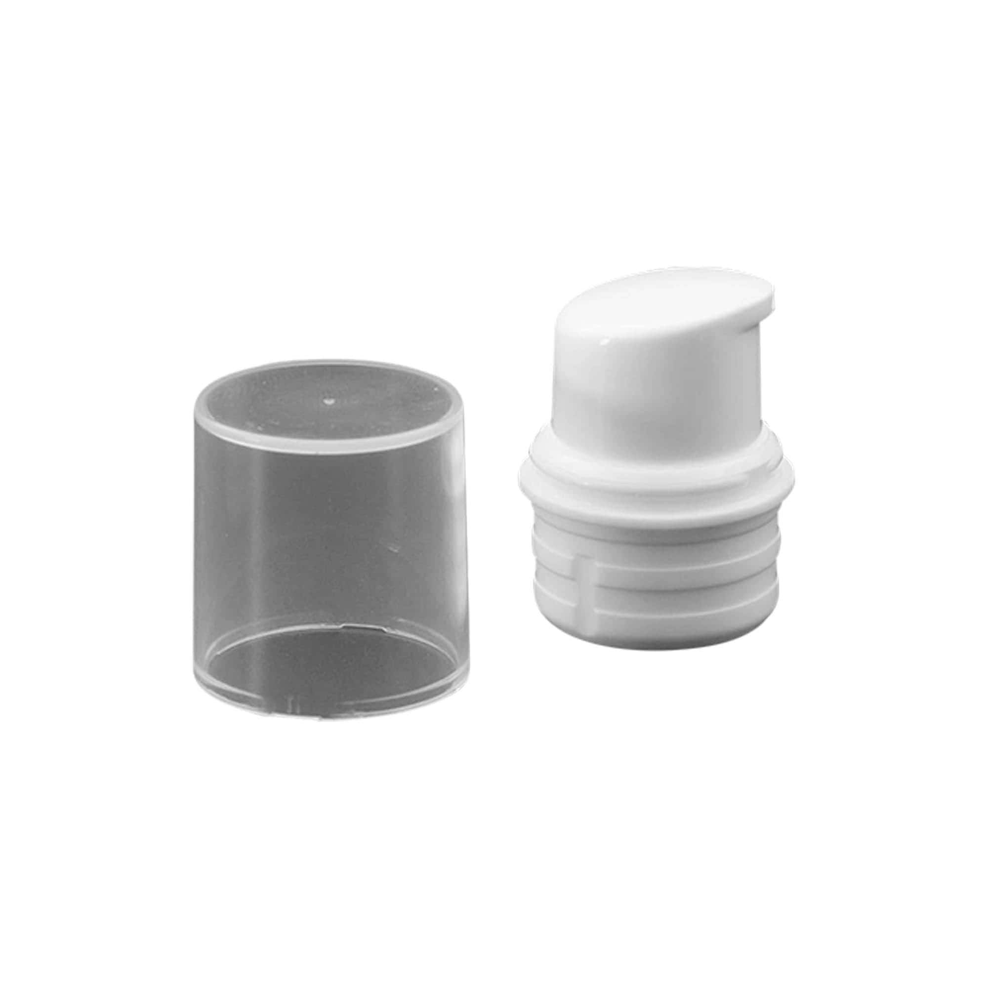 Pompe distributeur sans air « Nano », plastique PP, blanc