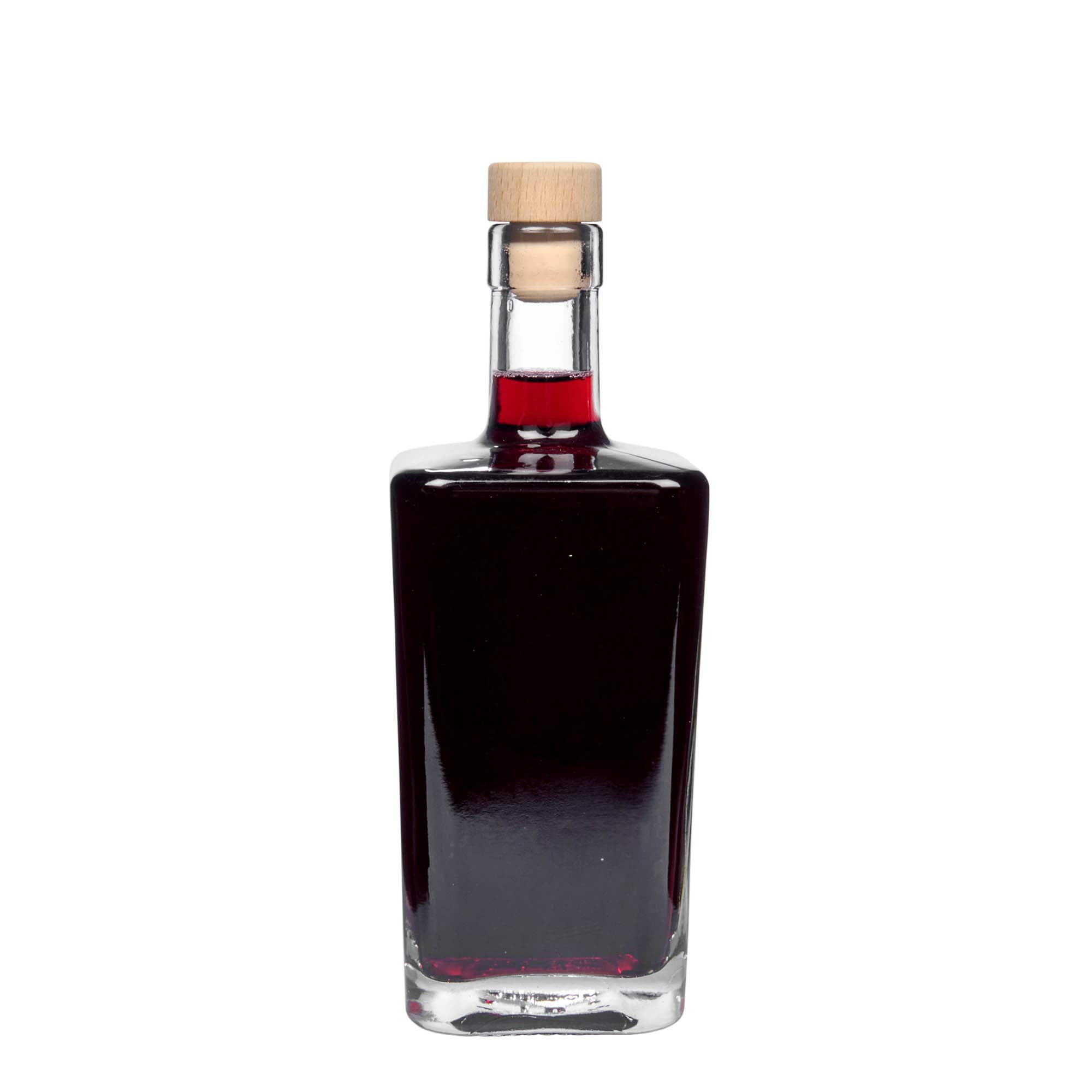 Bouteille en verre 500 ml « Noel », carrée, ouverture : bouchon en liège