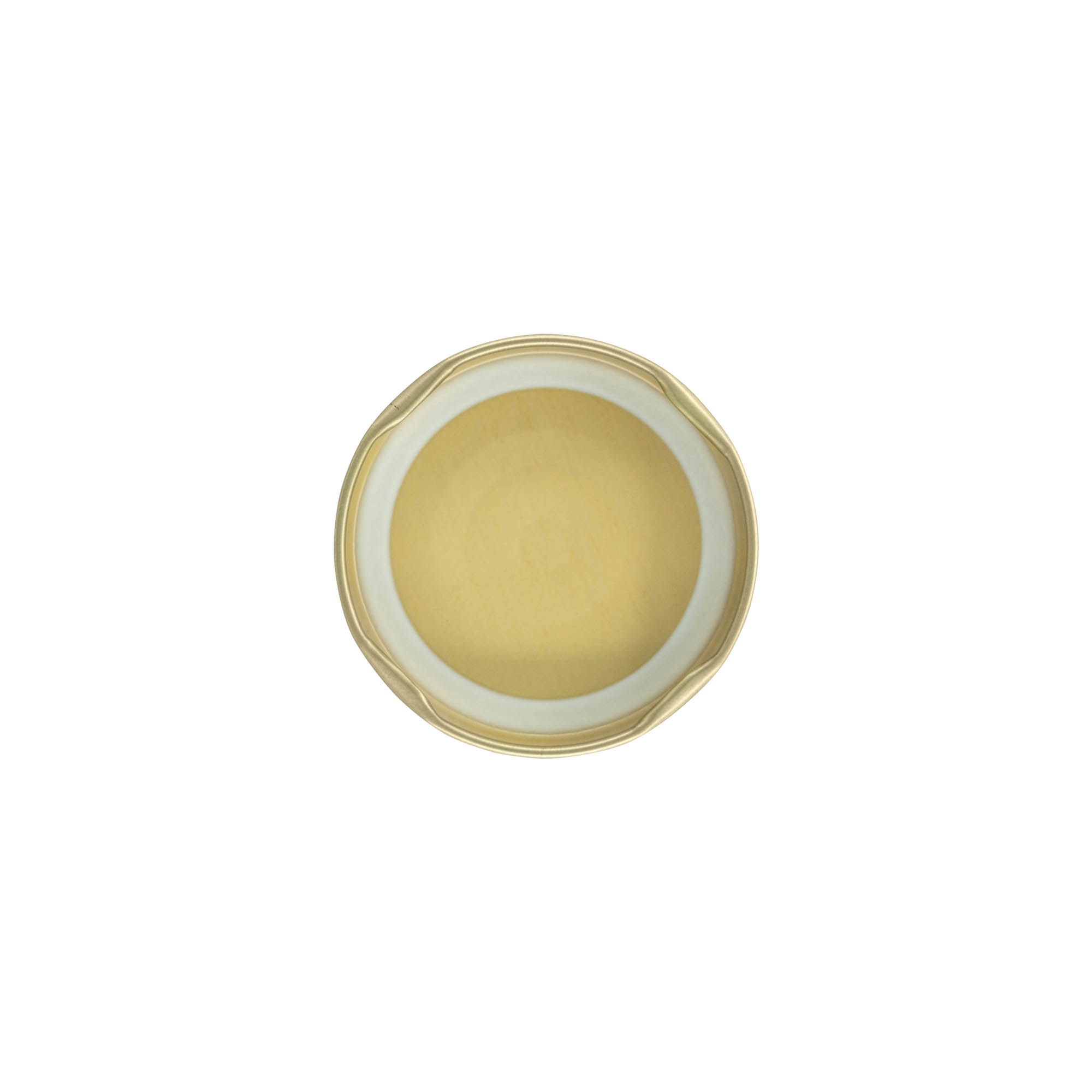 Bouchon à vis, tôle blanche, doré, pour ouverture : TO 58