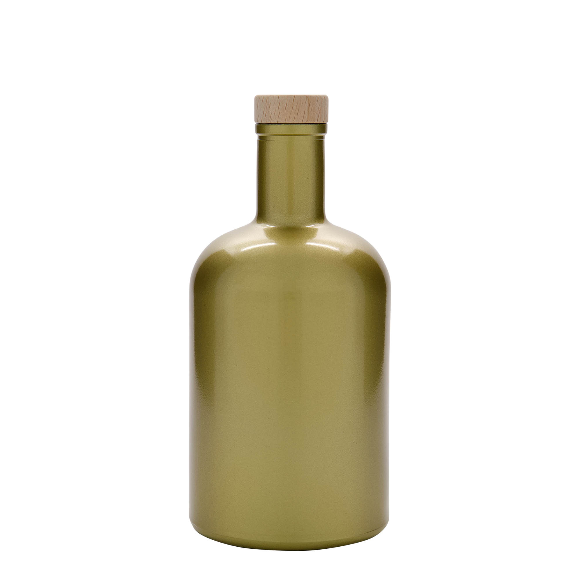 Bouteille en verre 700 ml 'Gerardino', dorée, ouverture : bouchon en liège