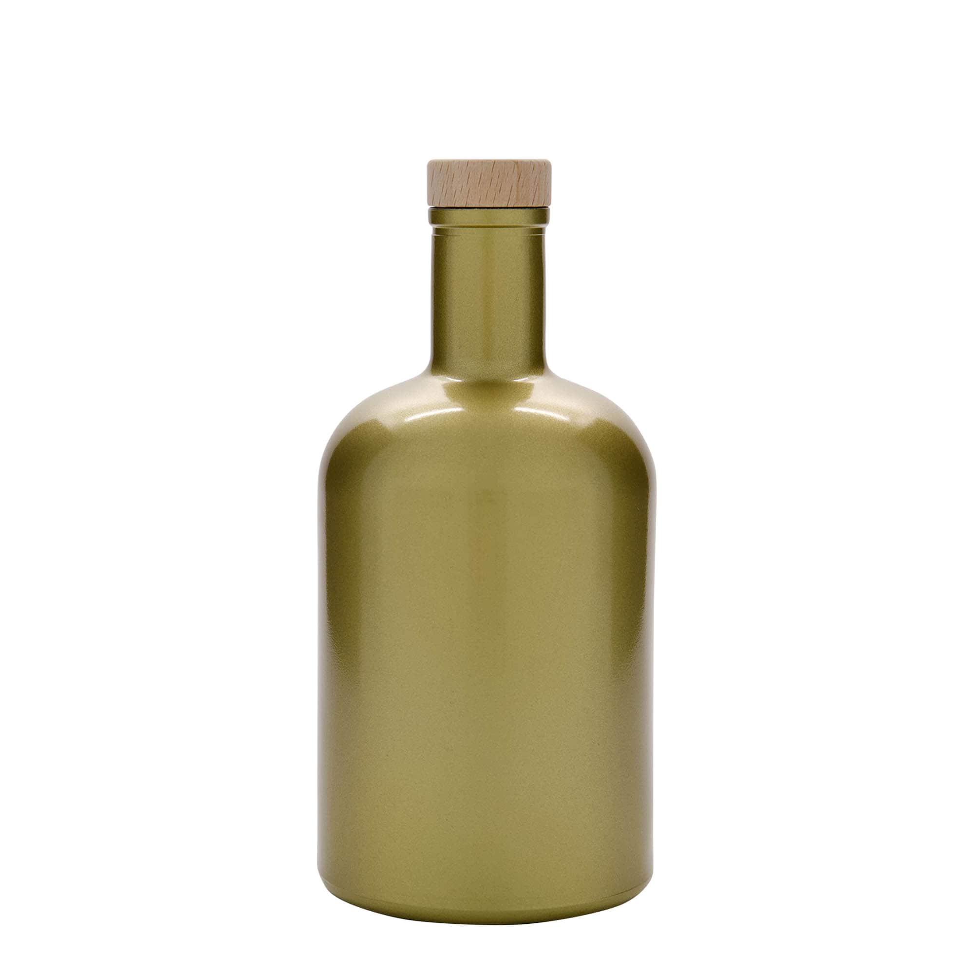Bouteille en verre 700 ml 'Gerardino', dorée, ouverture : bouchon en liège