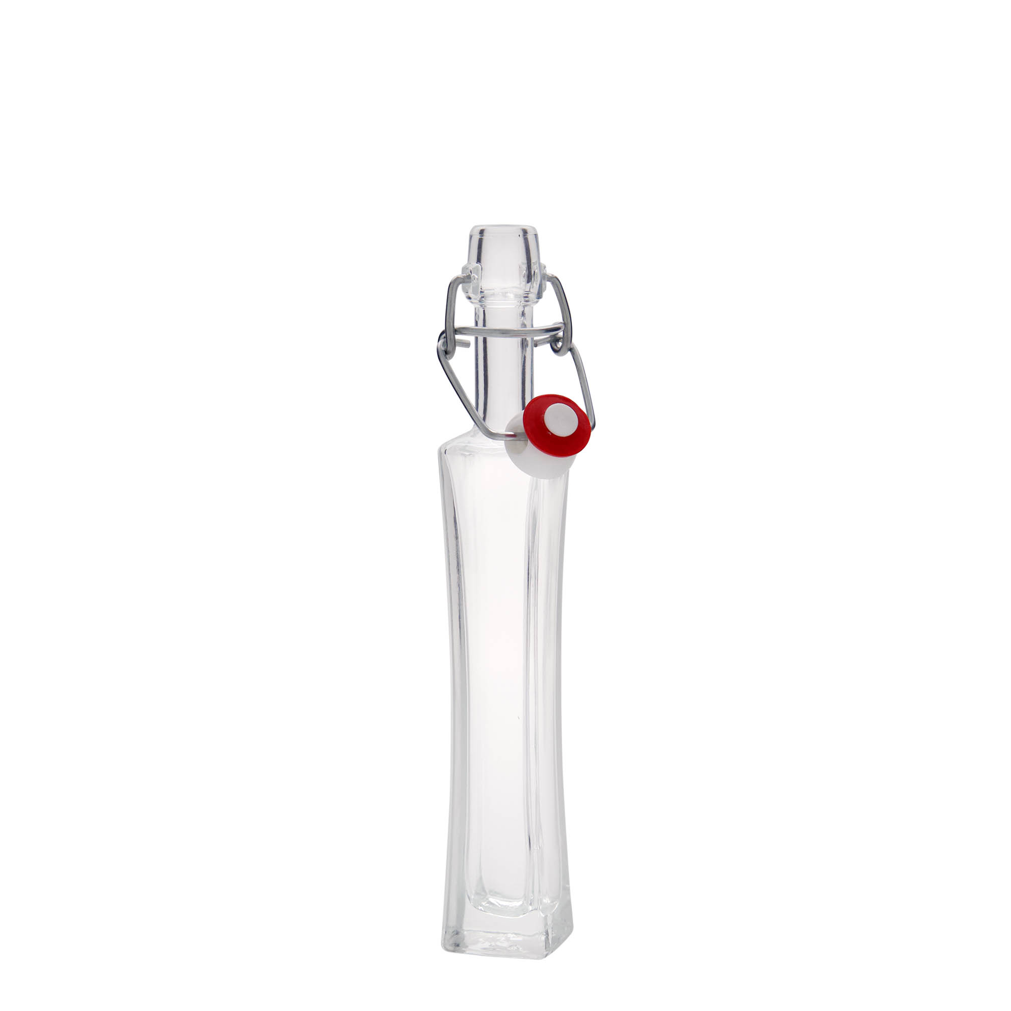 Flacon en verre 40 ml « Koko », carré, ouverture : fermeture à levier Flacon en verre 40 ml « Koko », carré, ouverture : fermeture à levier