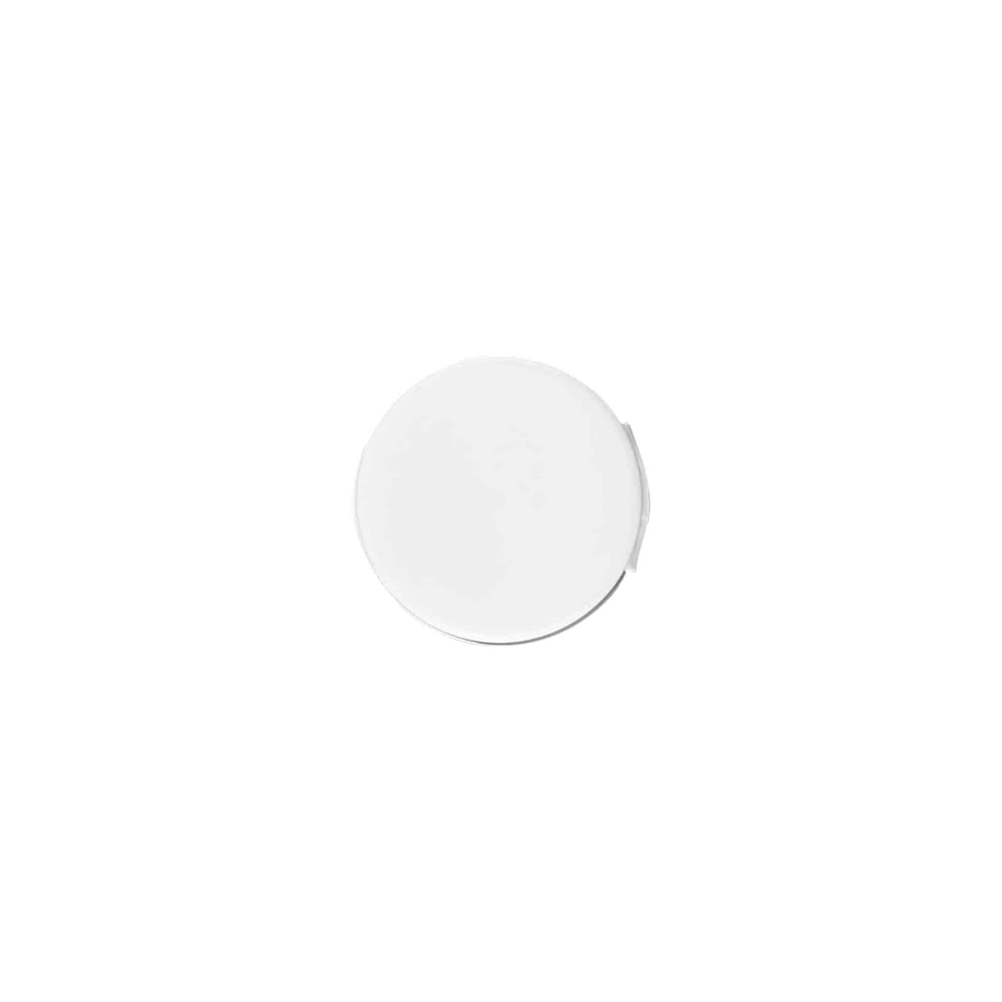 Bouchon à vis charnière à clapet, plastique PP, blanc, pour ouverture : 20/410