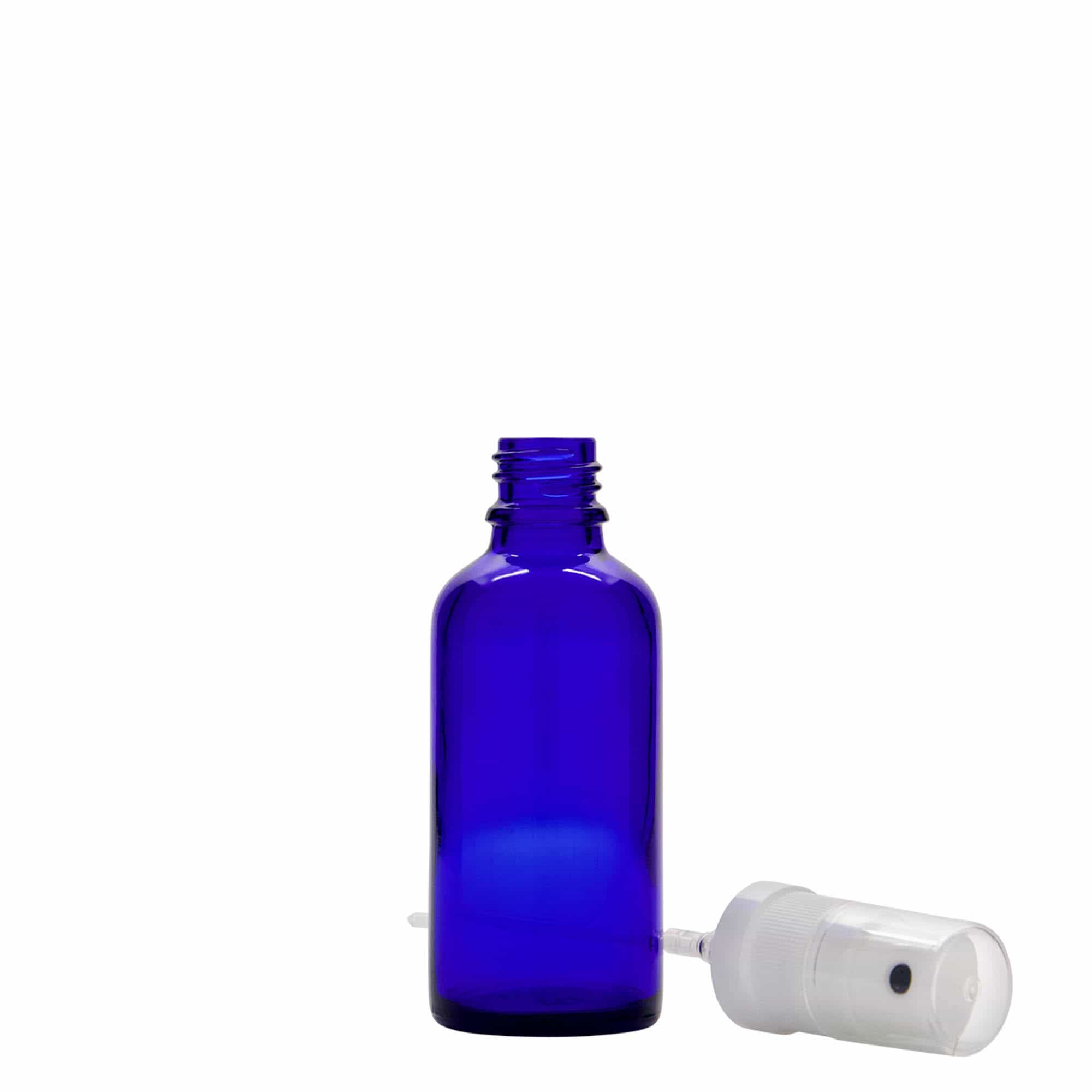Flacon pulvérisateur 50 ml Médical, verre, bleu royal, embouchure : DIN 18 Flacon pulvérisateur 50 ml Médical, verre, bleu royal, embouchure : DIN 18