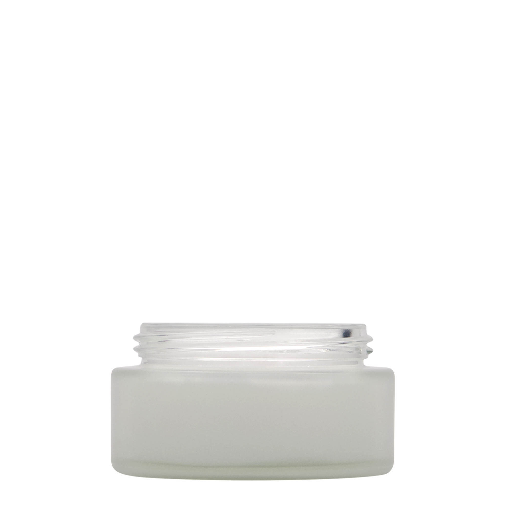 Pot de 100 ml « Édition Platine », verre, givré, ouverture : fermeture à vis