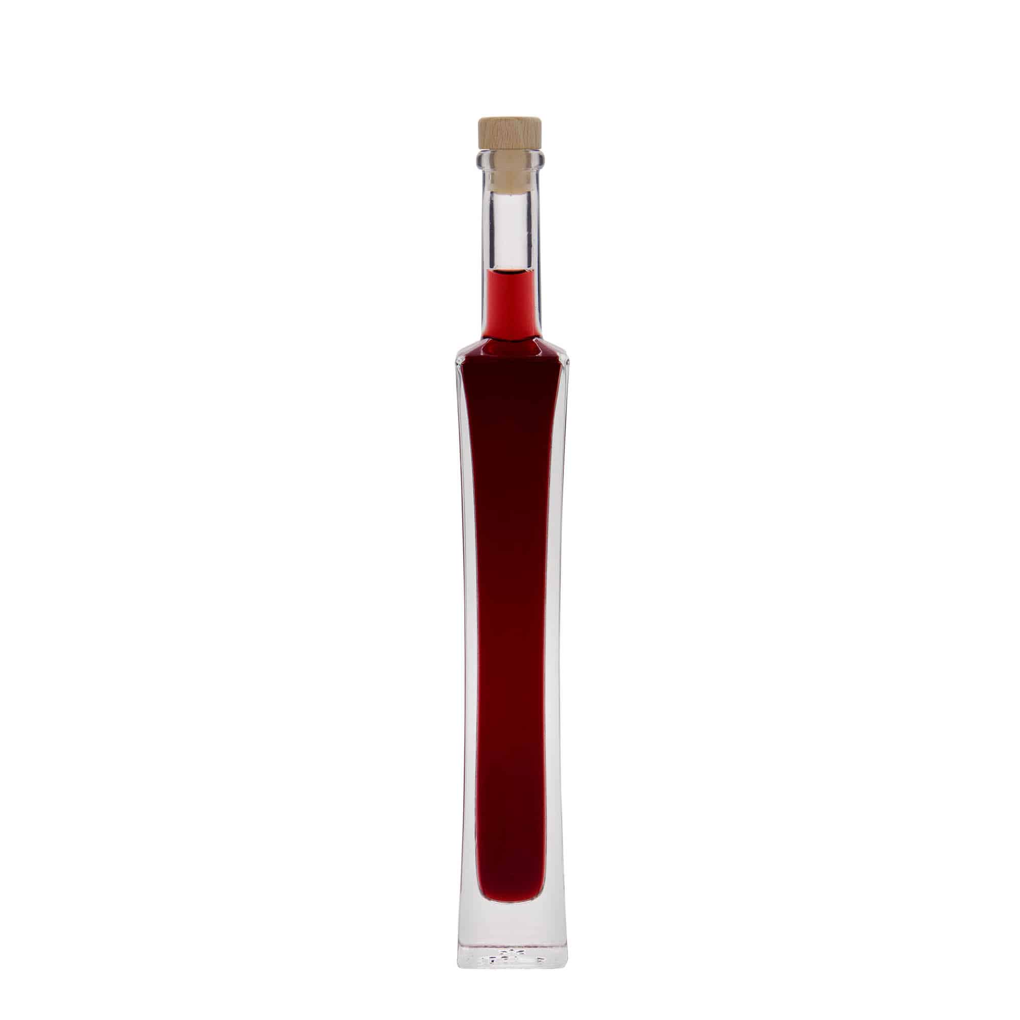 Bouteille en verre 100 ml 'Koko', carrée, bouchage: bouchon