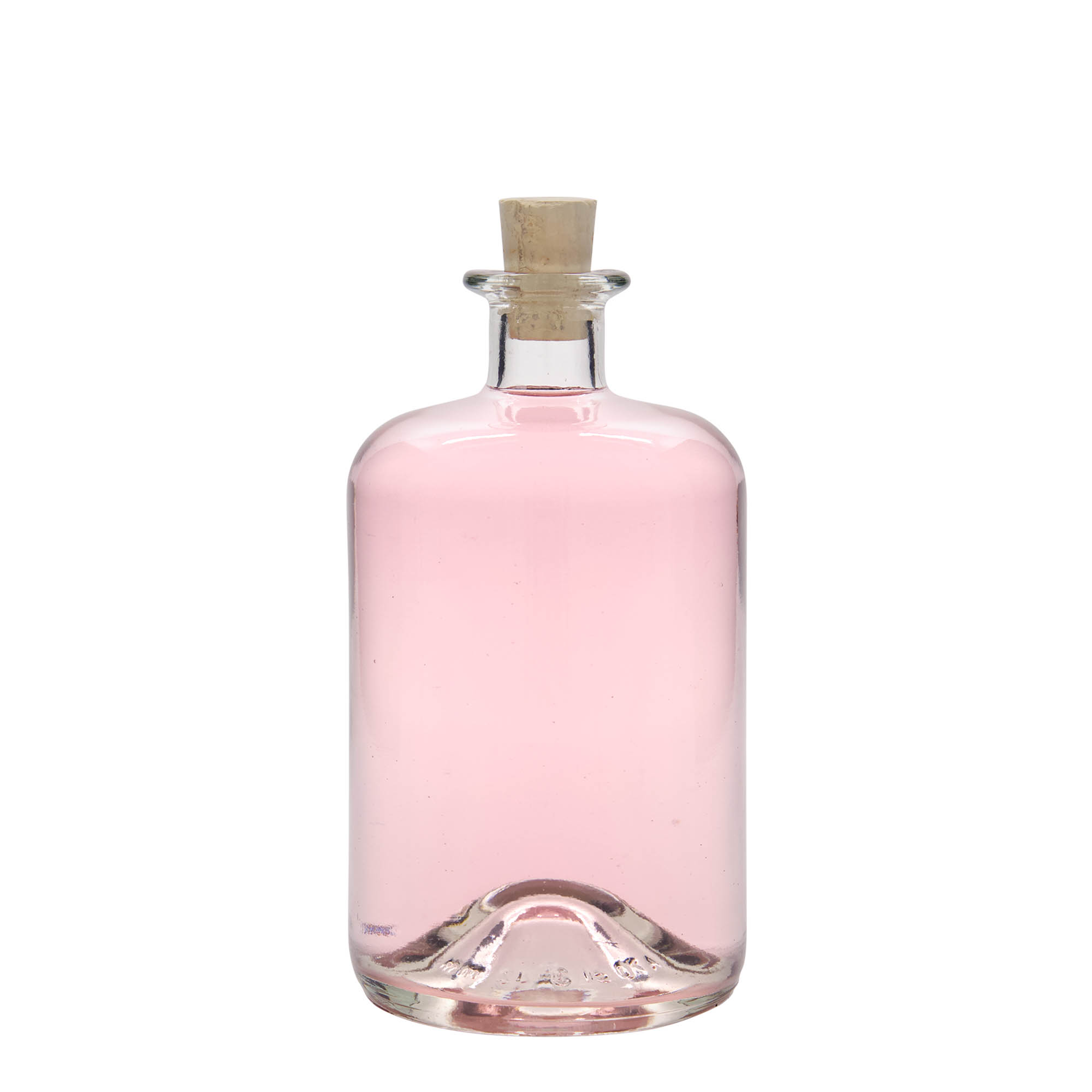 Bouteille en verre de 700 ml pour pharmacien, ouverture : bouchon en liège