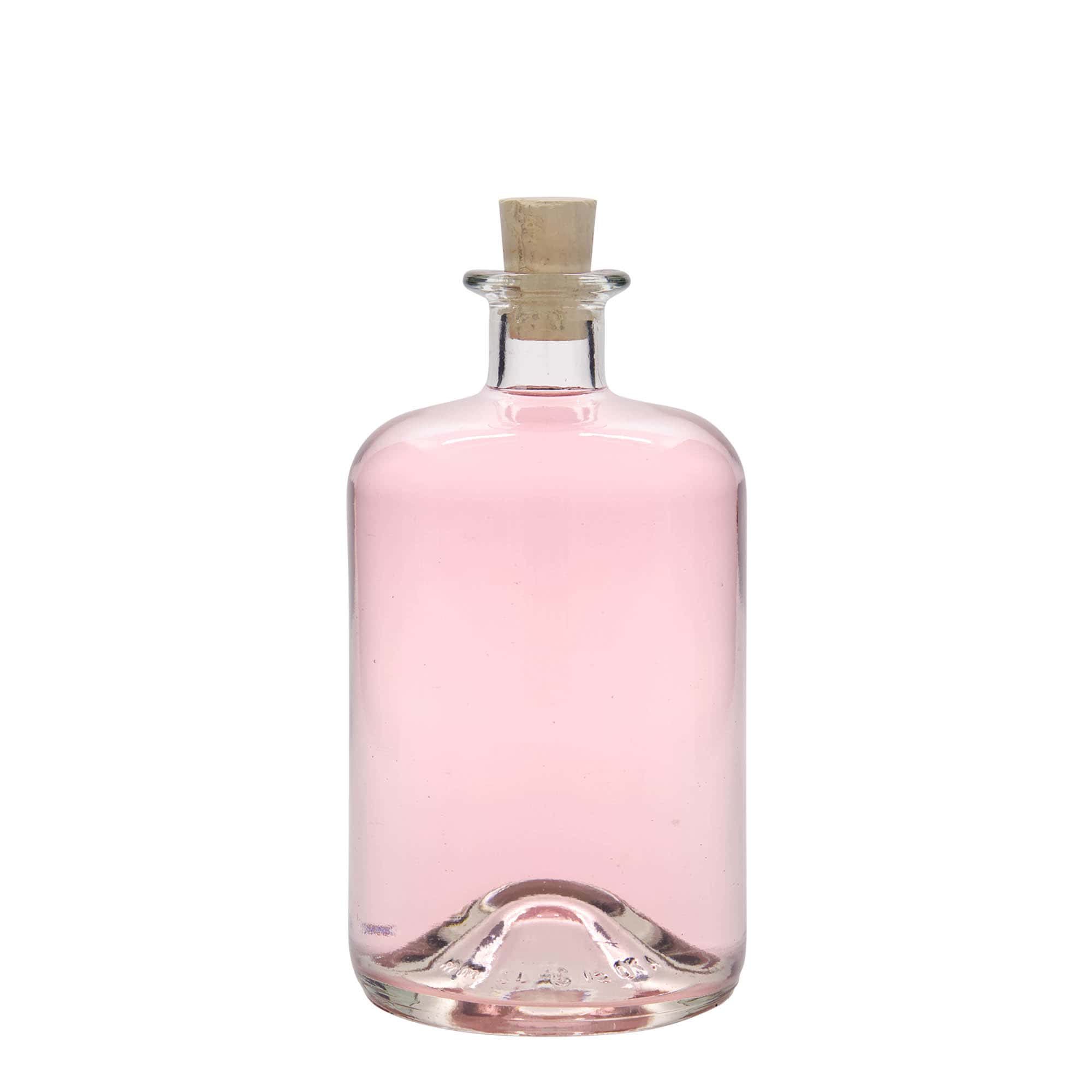 Bouteille en verre de 700 ml pour pharmacien, ouverture : bouchon en liège