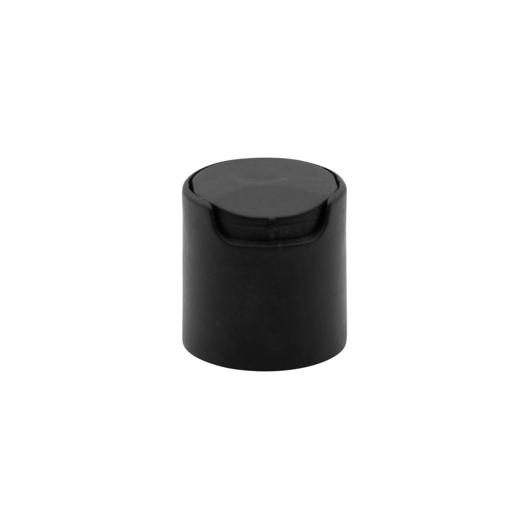 Bouchon à vis Disc Top, plastique PP, noir, pour ouverture : 24/410