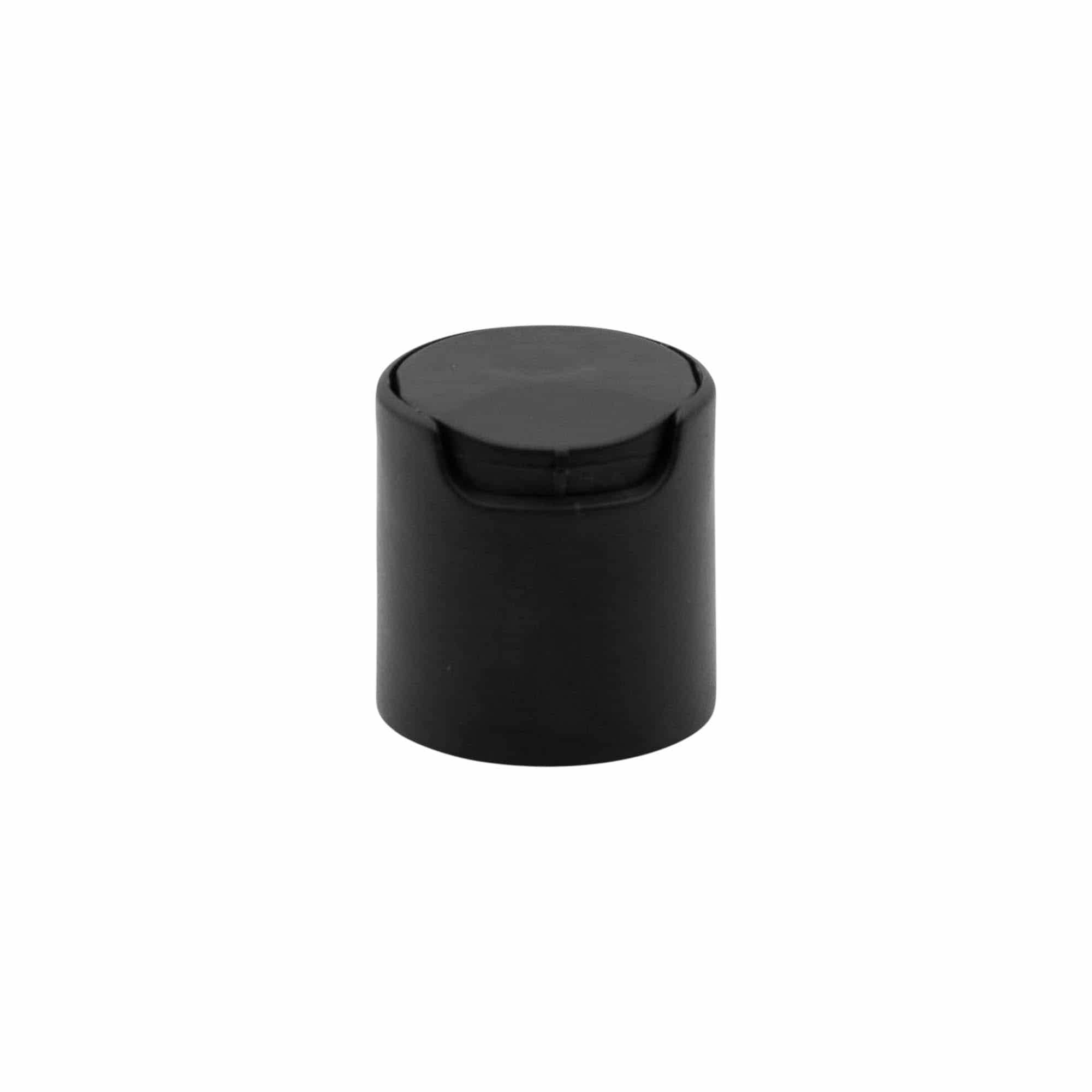 Bouchon à vis Disc Top, plastique PP, noir, pour ouverture : 24/410