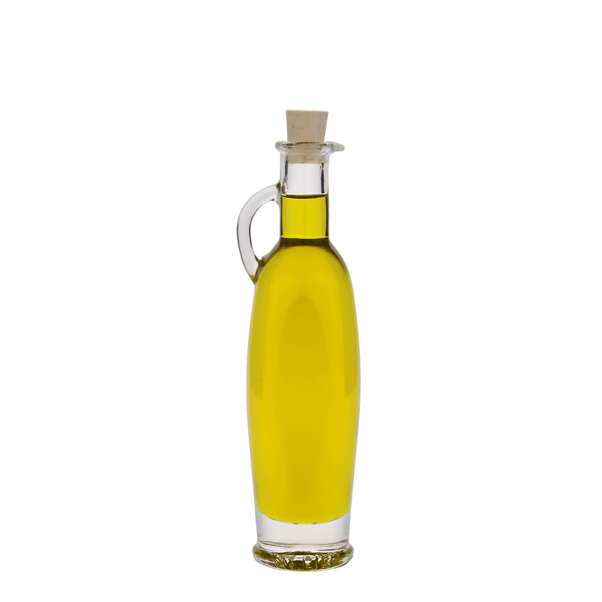 Flacon en verre de 100 ml « Eleganta », ovale, ouverture : bouchon en liège