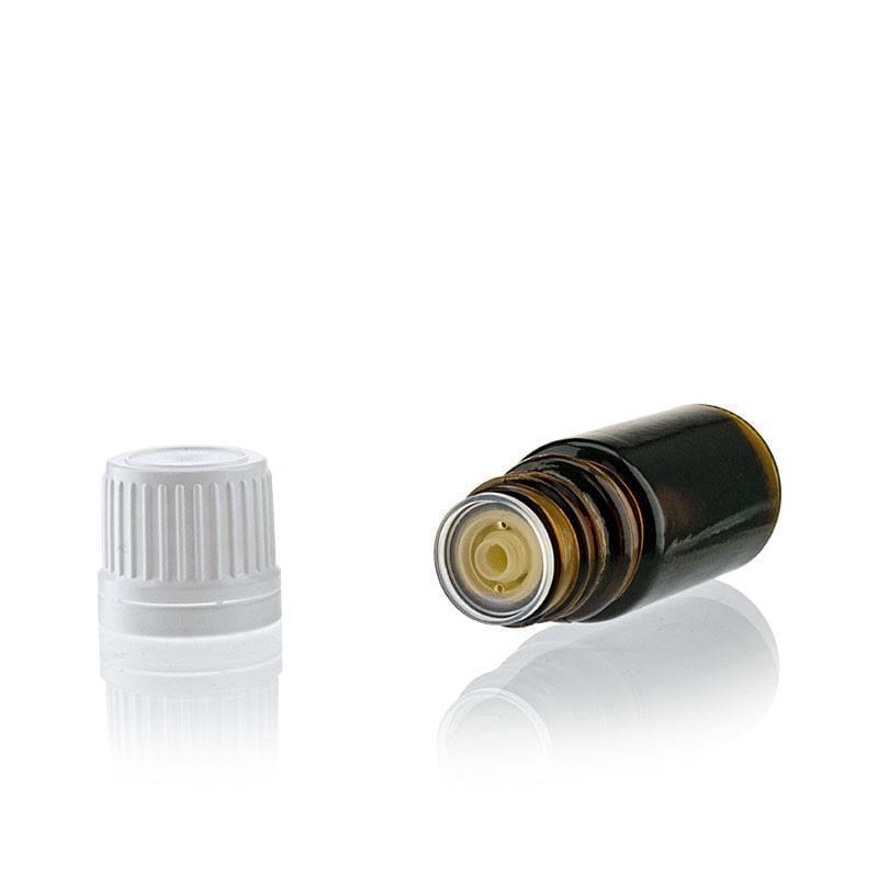 Flacon médical de 5 ml, verre, brun, embouchure : DIN 18 Flacon médical de 5 ml, verre, brun, embouchure : DIN 18