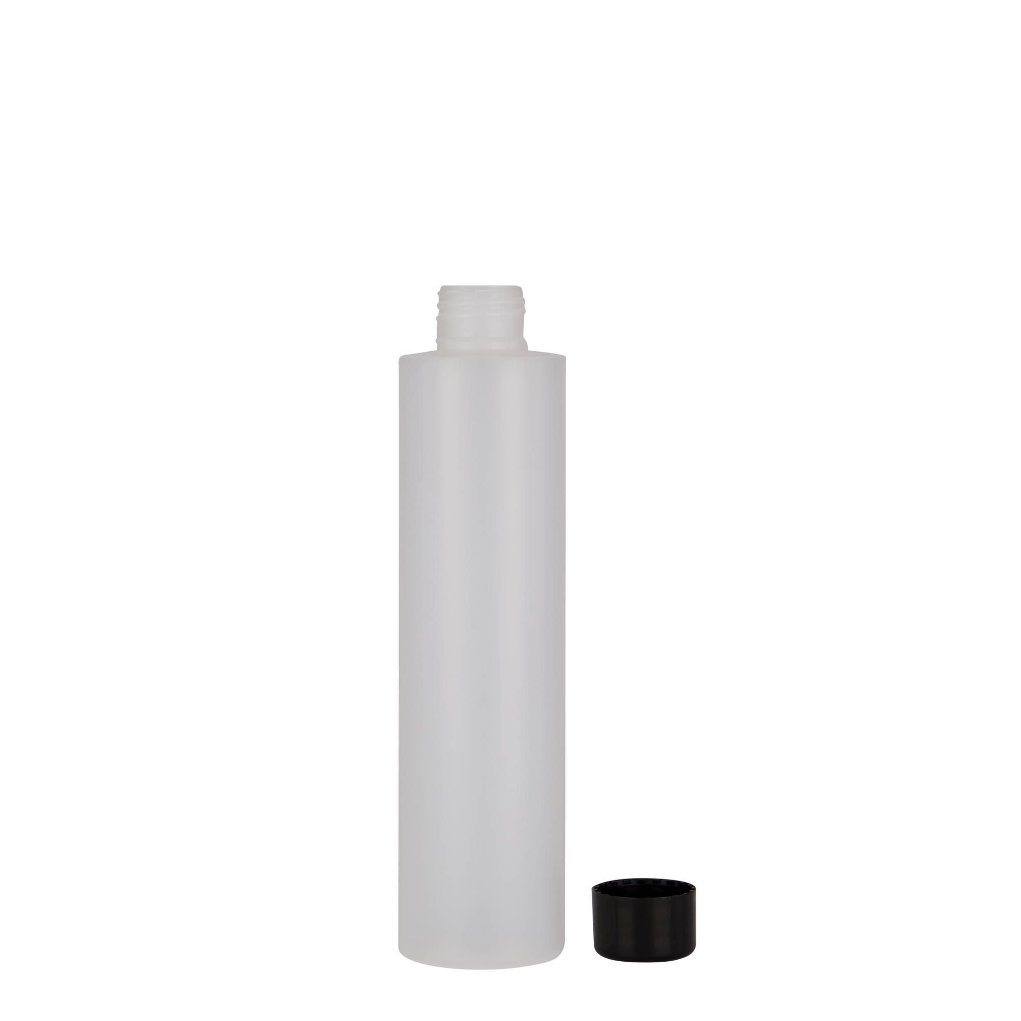 Flacon en plastique 200 ml 'Pipe', HDPE, naturel, ouverture : 24/410 Flacon en plastique 200 ml 'Pipe', HDPE, naturel, ouverture : 24/410