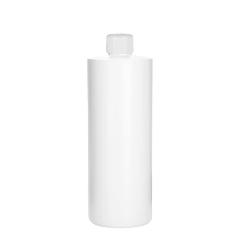 Bouteille en plastique 500 ml 'Pipe', Green PEHD, blanche, col : GPI 24/410