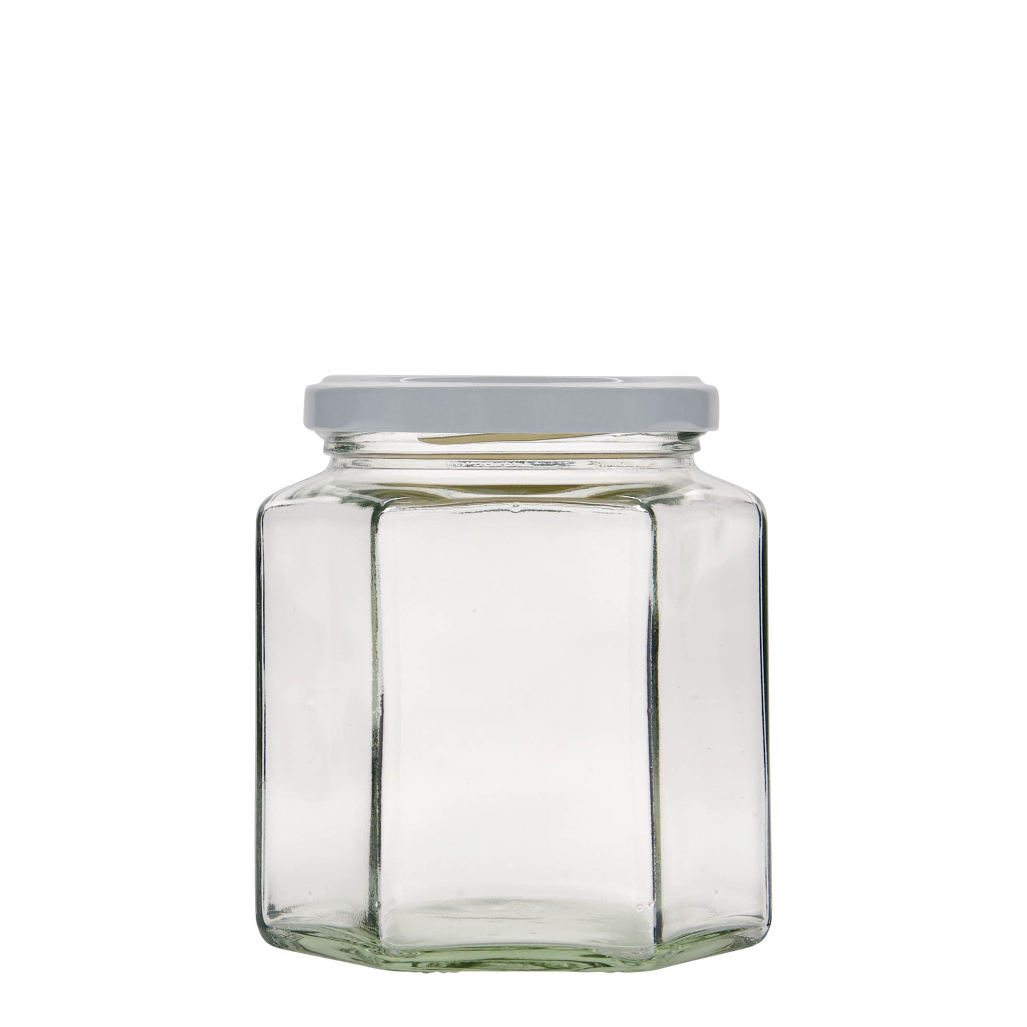 390 ml pot hexagonal, ouverture : twist-off (TO 70) 390 ml pot hexagonal, ouverture : twist-off (TO 70)