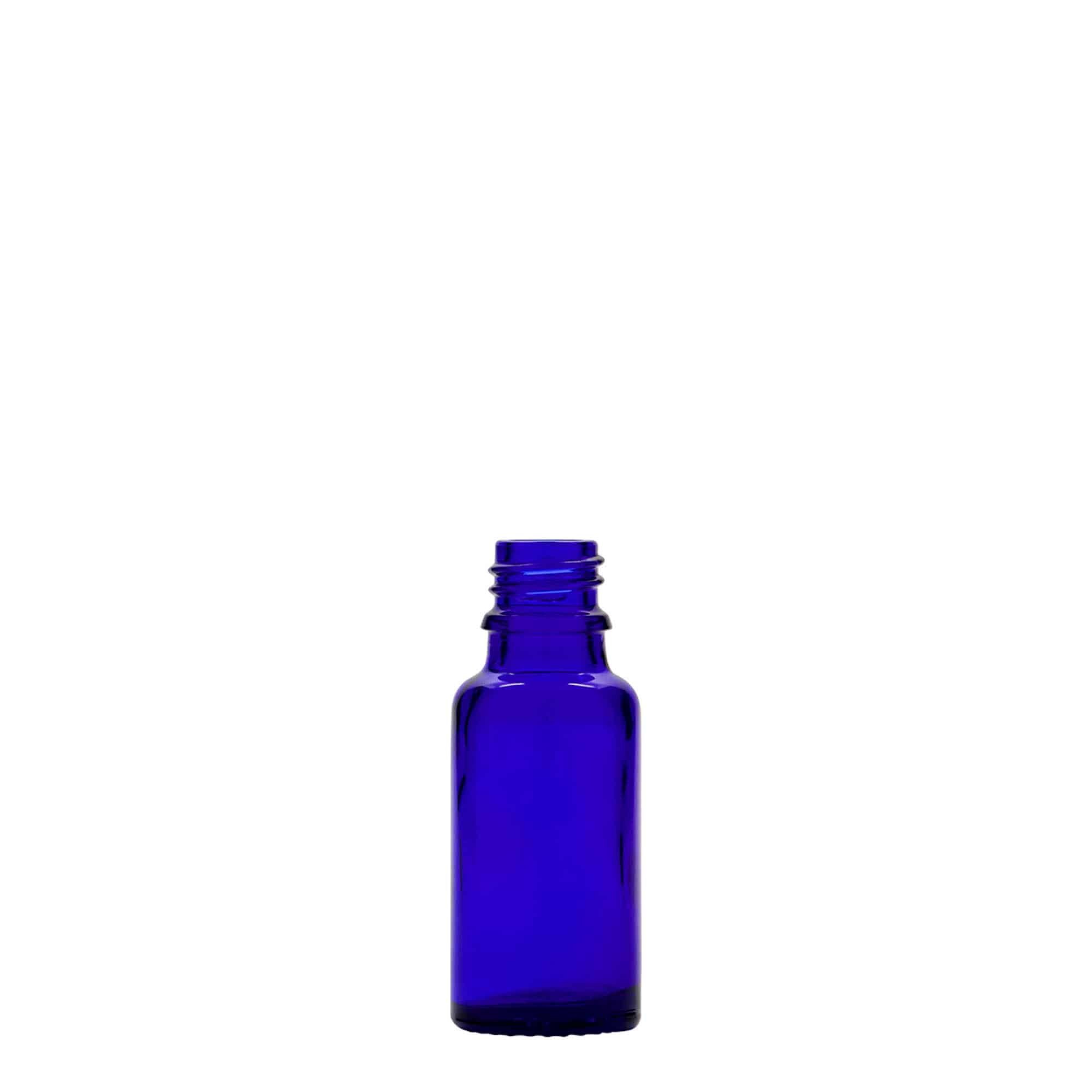 Flacon médical 20 ml, verre, bleu royal, ouverture : DIN 18