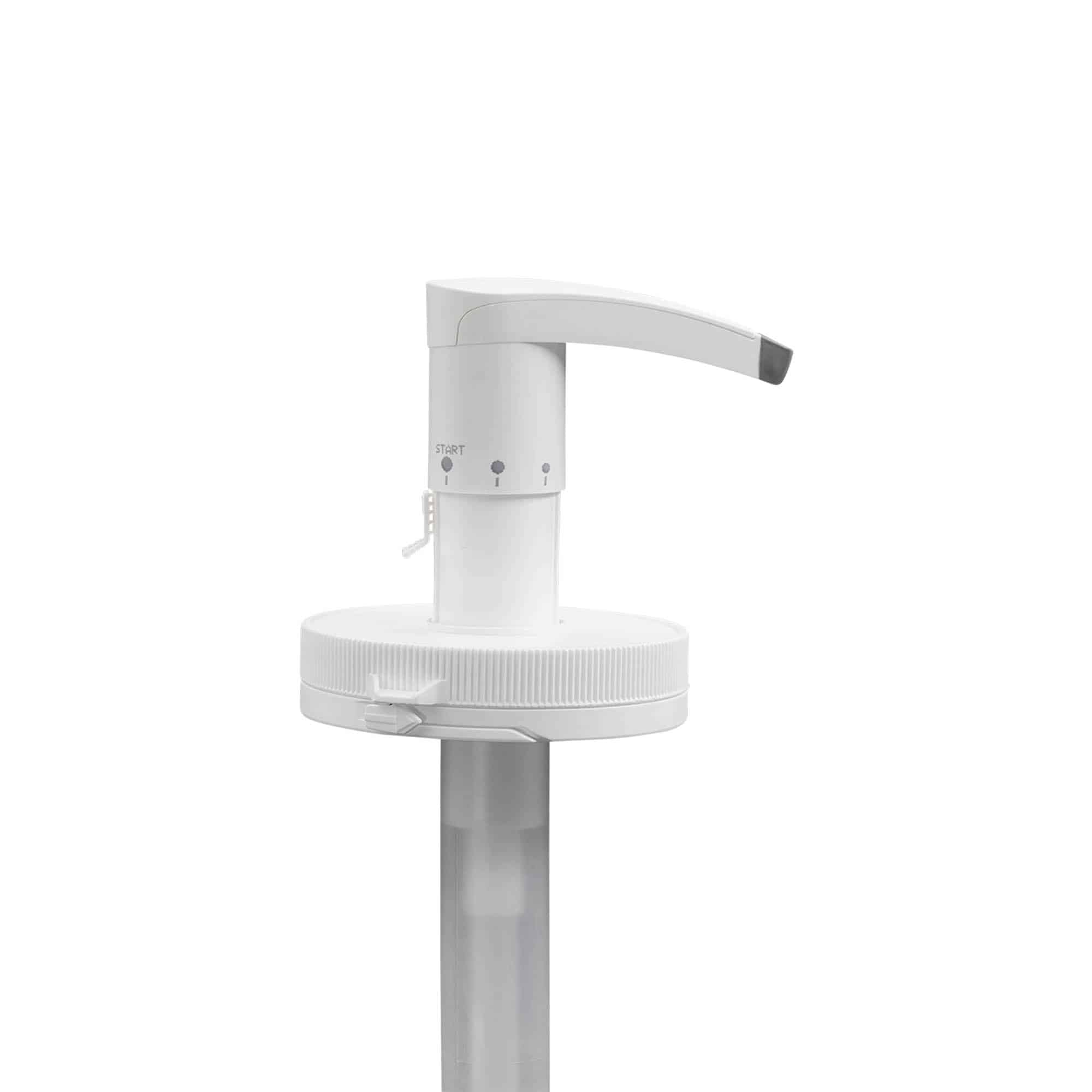 Pompe distributrice pour 655 ml 'Securibox', plastique PE, blanc, pour embouchure : fermeture à vis