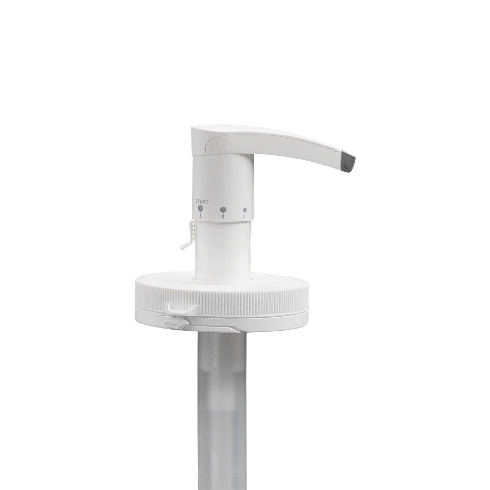 Pompe distributrice pour 655 ml 'Securibox', plastique PE, blanc, pour embouchure : fermeture à vis Pompe distributrice pour 655 ml 'Securibox', plastique PE, blanc, pour embouchure : fermeture à vis