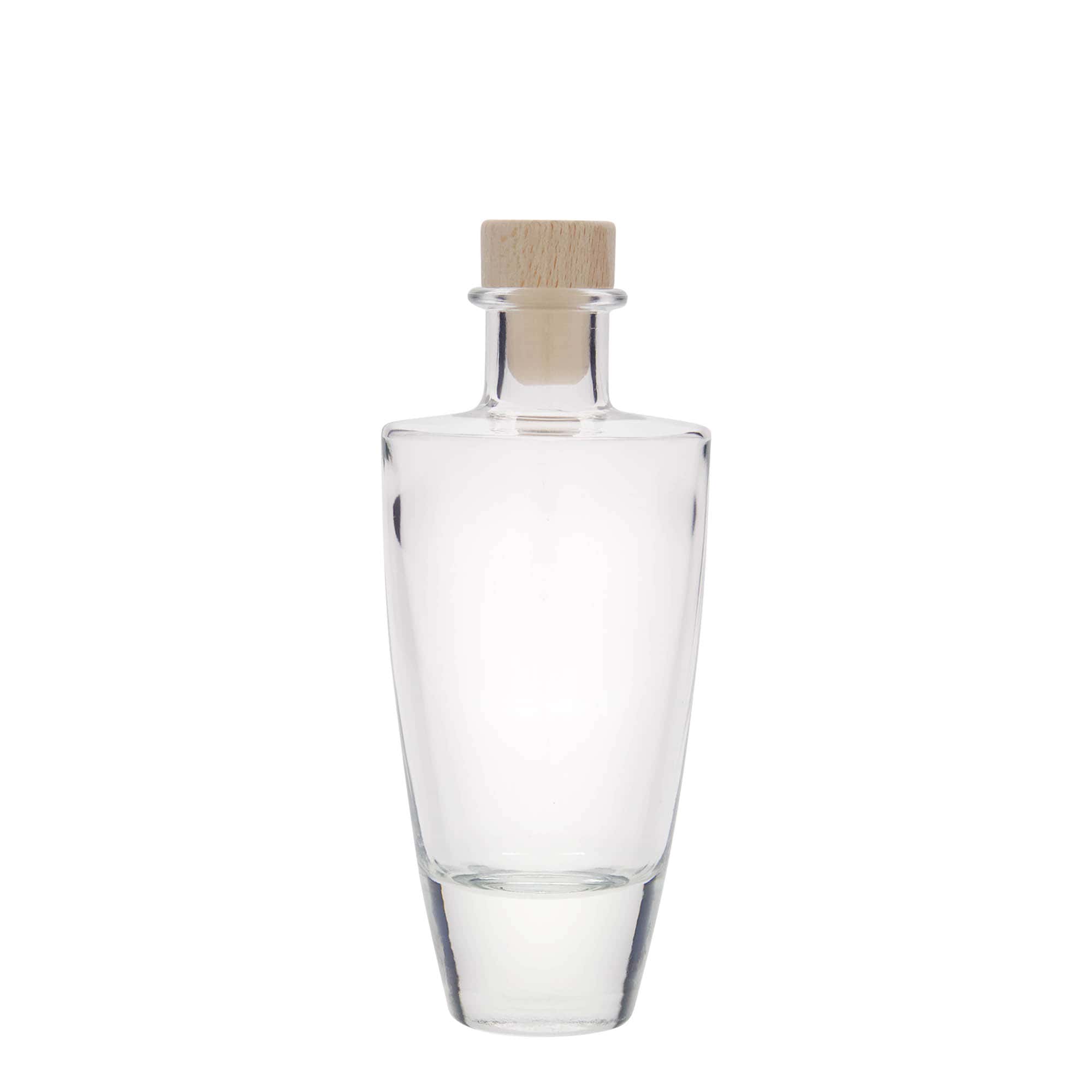 Flacon en verre 200 ml « Vanessa », ovale, ouverture : bouchon en liège