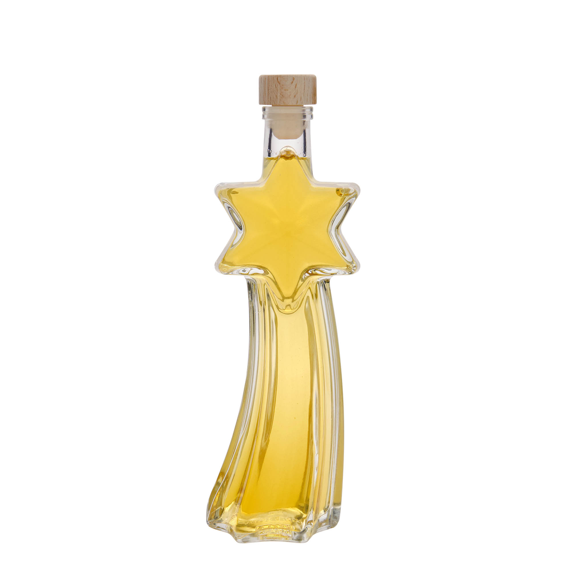 Flacon en verre 200 ml « Étoile filante », ouverture : bouchon en liège