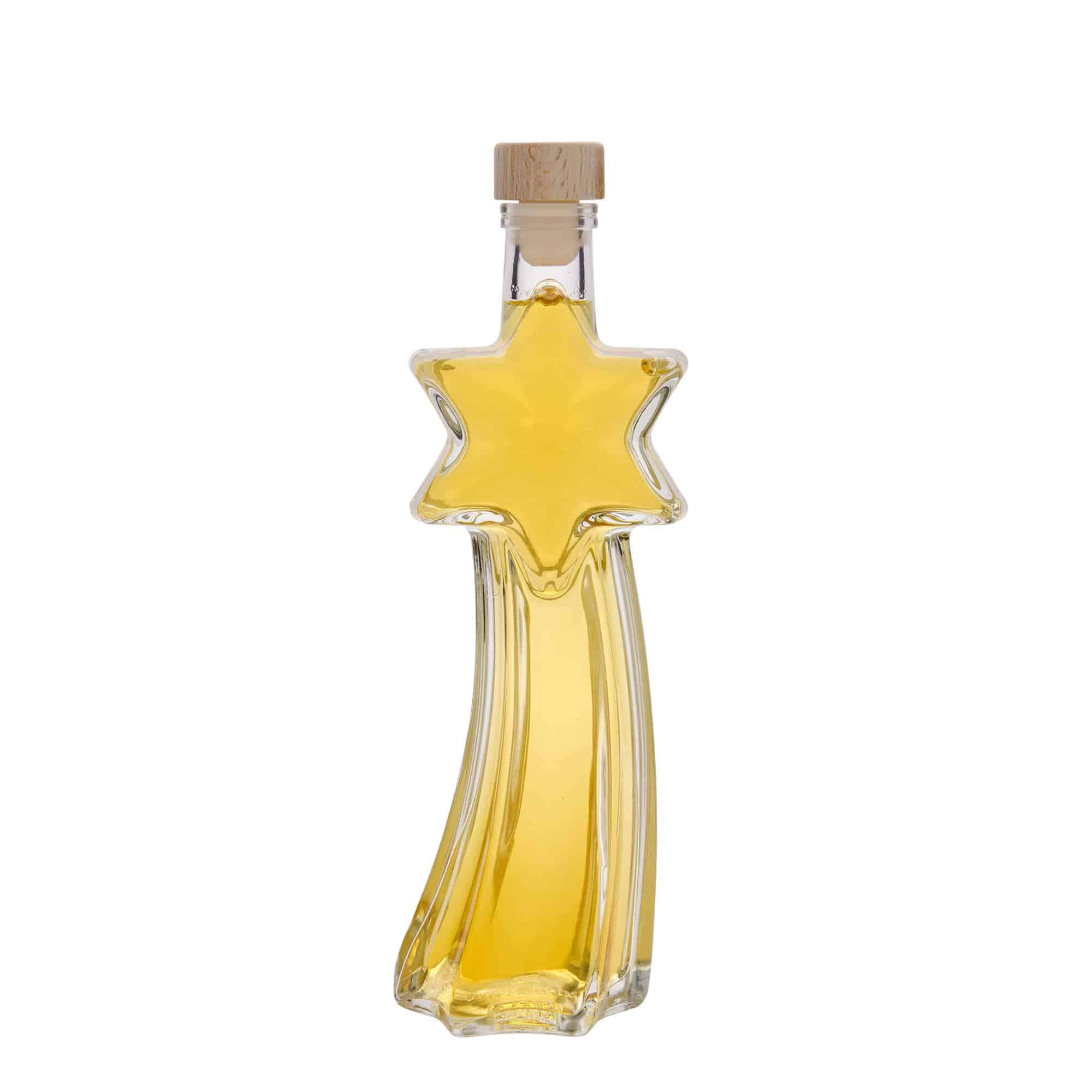 Flacon en verre 200 ml « Étoile filante », ouverture : bouchon en liège