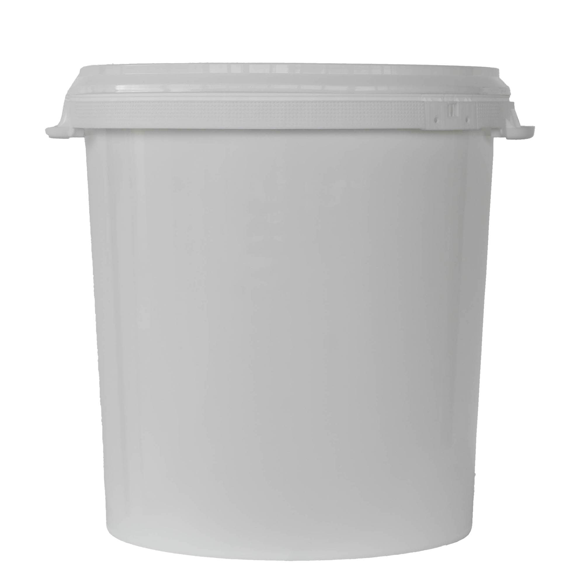 Seau de 30 l, plastique PP, blanc