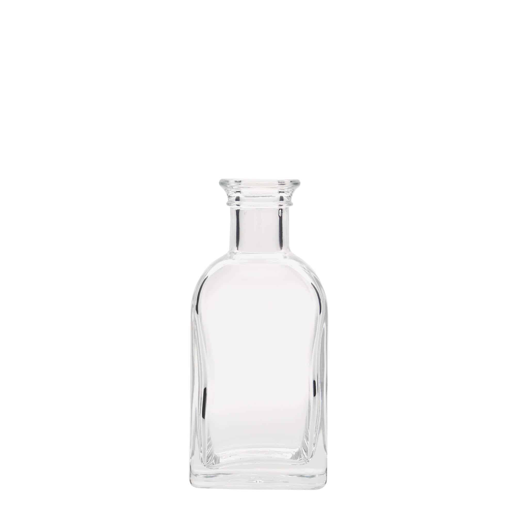 Bouteille en verre apothicaire 'Carré', carrée 100 ml, bouchage: bouchon Bouteille en verre apothicaire 'Carré', carrée 100 ml, bouchage: bouchon