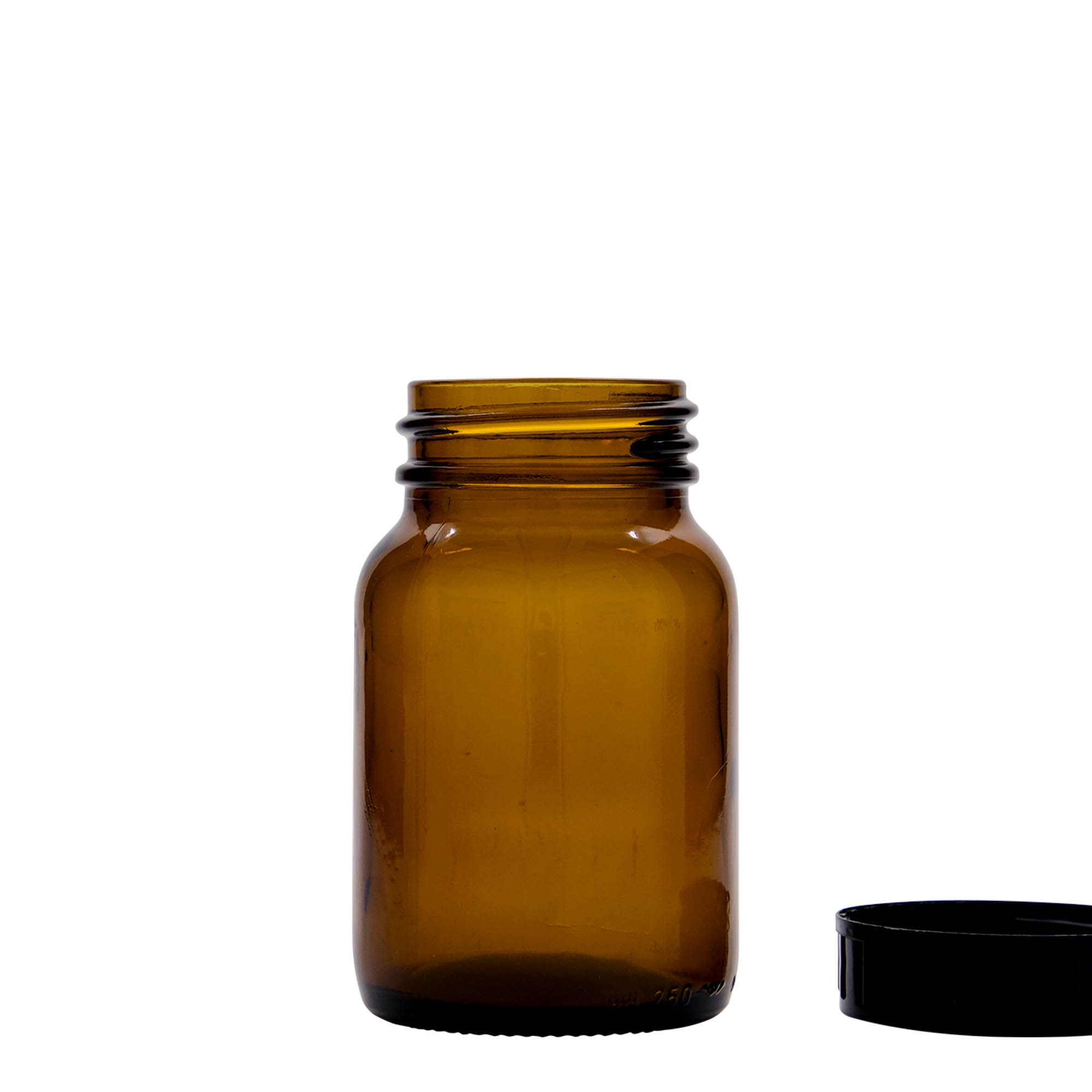 250 ml bocal à large ouverture, brun, ouverture : DIN 55 250 ml bocal à large ouverture, brun, ouverture : DIN 55