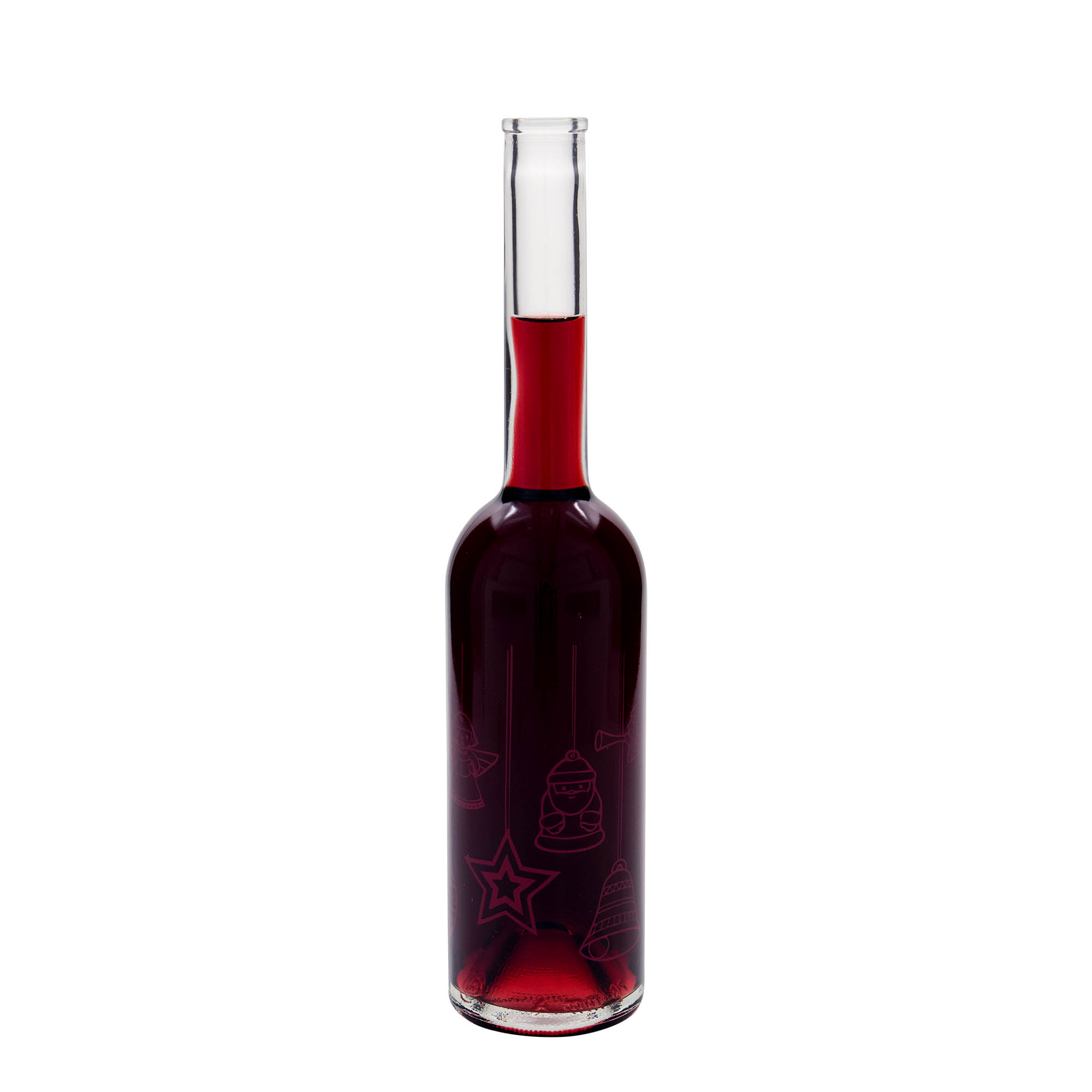 Bouteille en verre 500 ml « Opera », motif : étoiles, ouverture : bouchon en liège