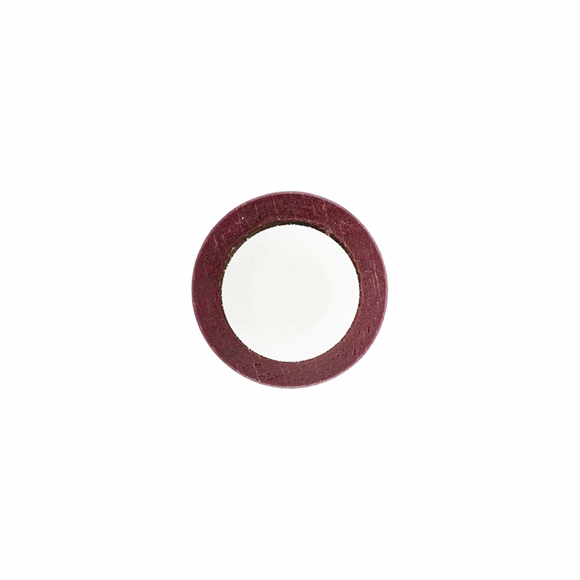 Bouchon à poignée 19 mm, bois/plastique, bordeaux, pour embouchure : liège Bouchon à poignée 19 mm, bois/plastique, bordeaux, pour embouchure : liège
