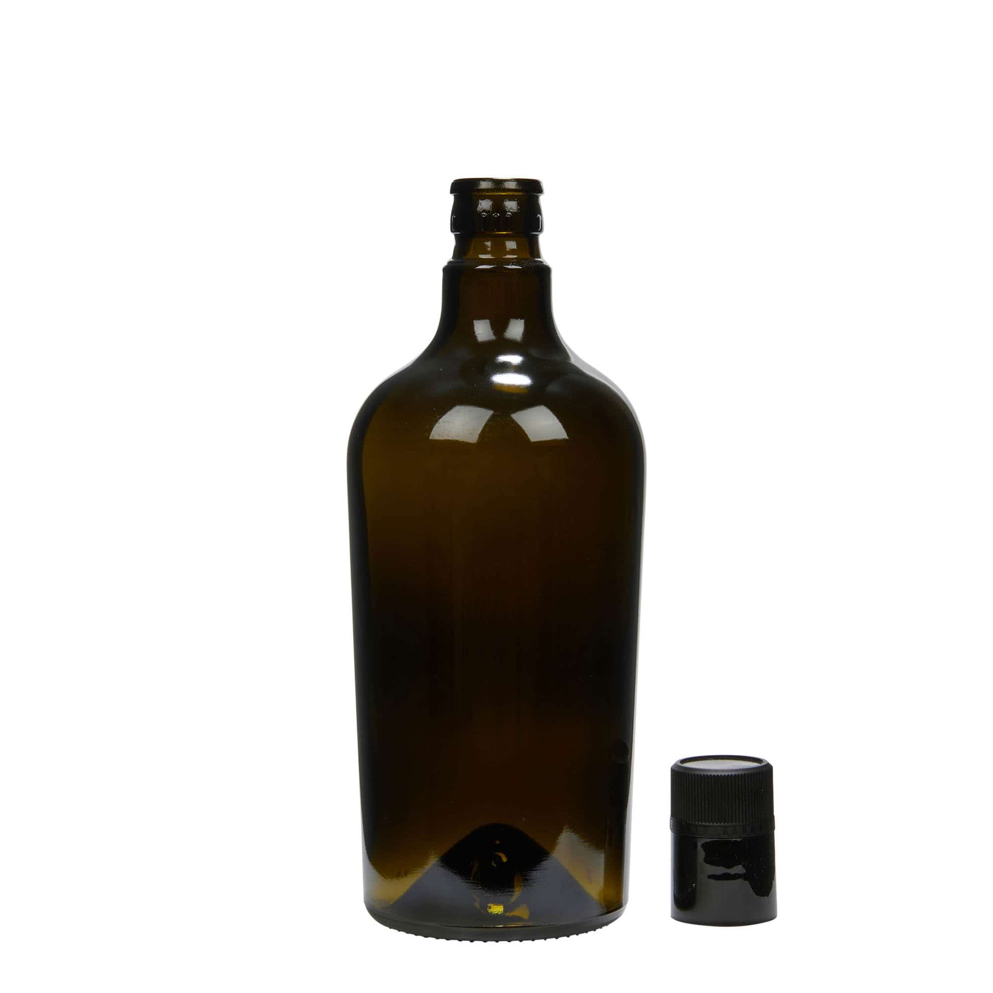 Bouteille de vinaigre / d’huile 750 ml 'Oleum', verre, vert antique, bouchage: DOP