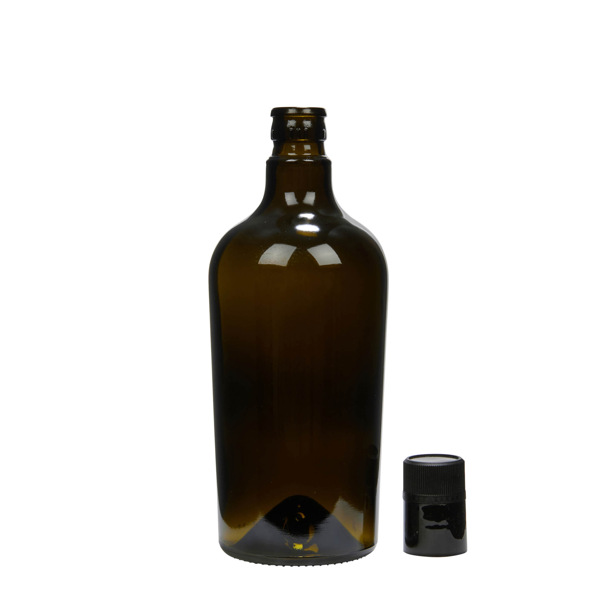 Flacon de vinaigre/huile 750 ml 'Oleum', verre, vert antique, ouverture : DOP