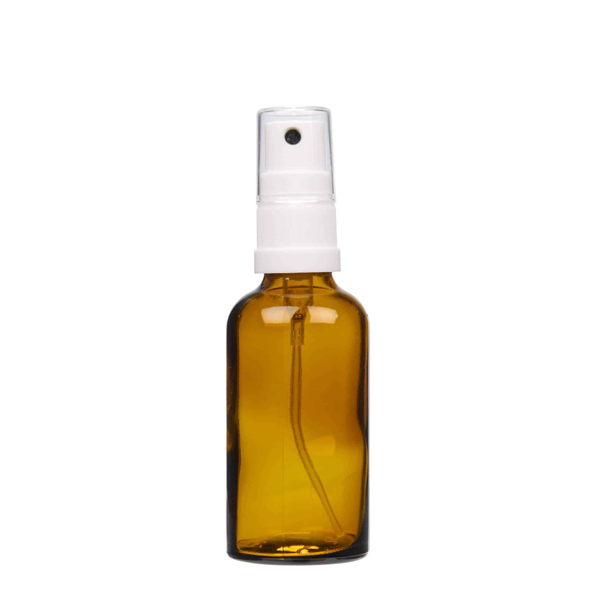Flacon pulvérisateur 50 ml Médical, verre, brun, embouchure : DIN 18