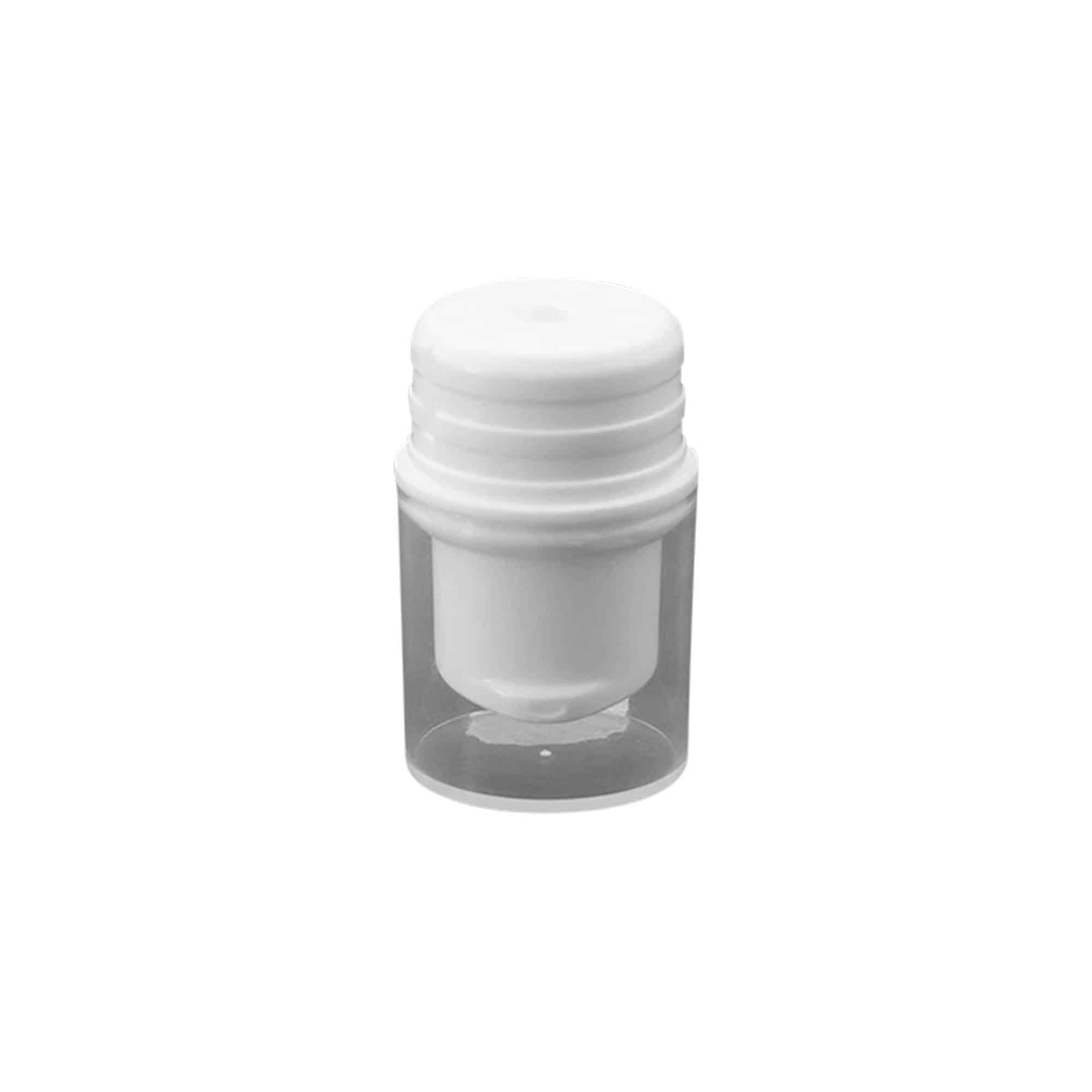 Pompe distributeur sans air « Nano », plastique PP, blanc