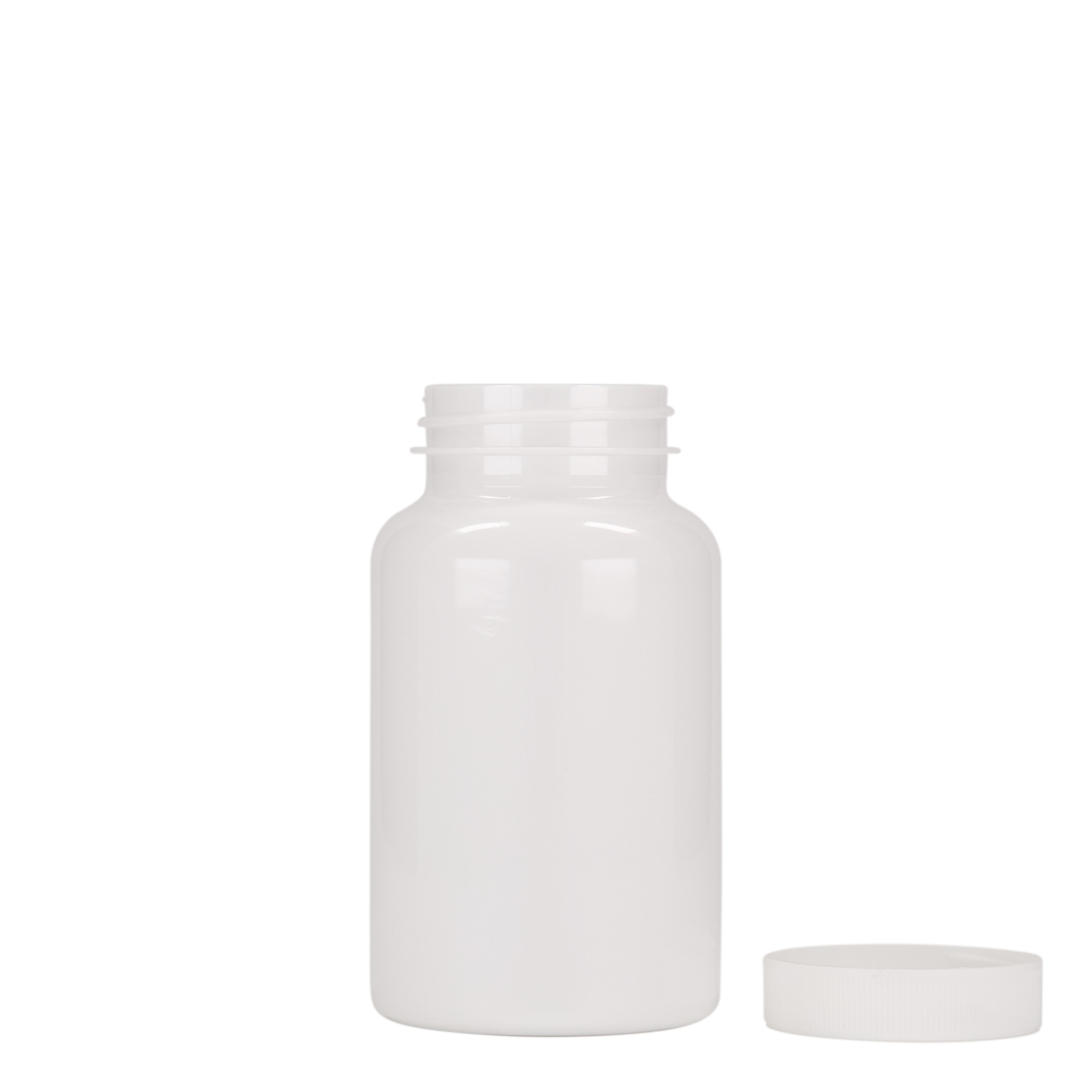 200 ml flacon PET, plastique, blanc, ouverture : 45/400 200 ml flacon PET, plastique, blanc, ouverture : 45/400